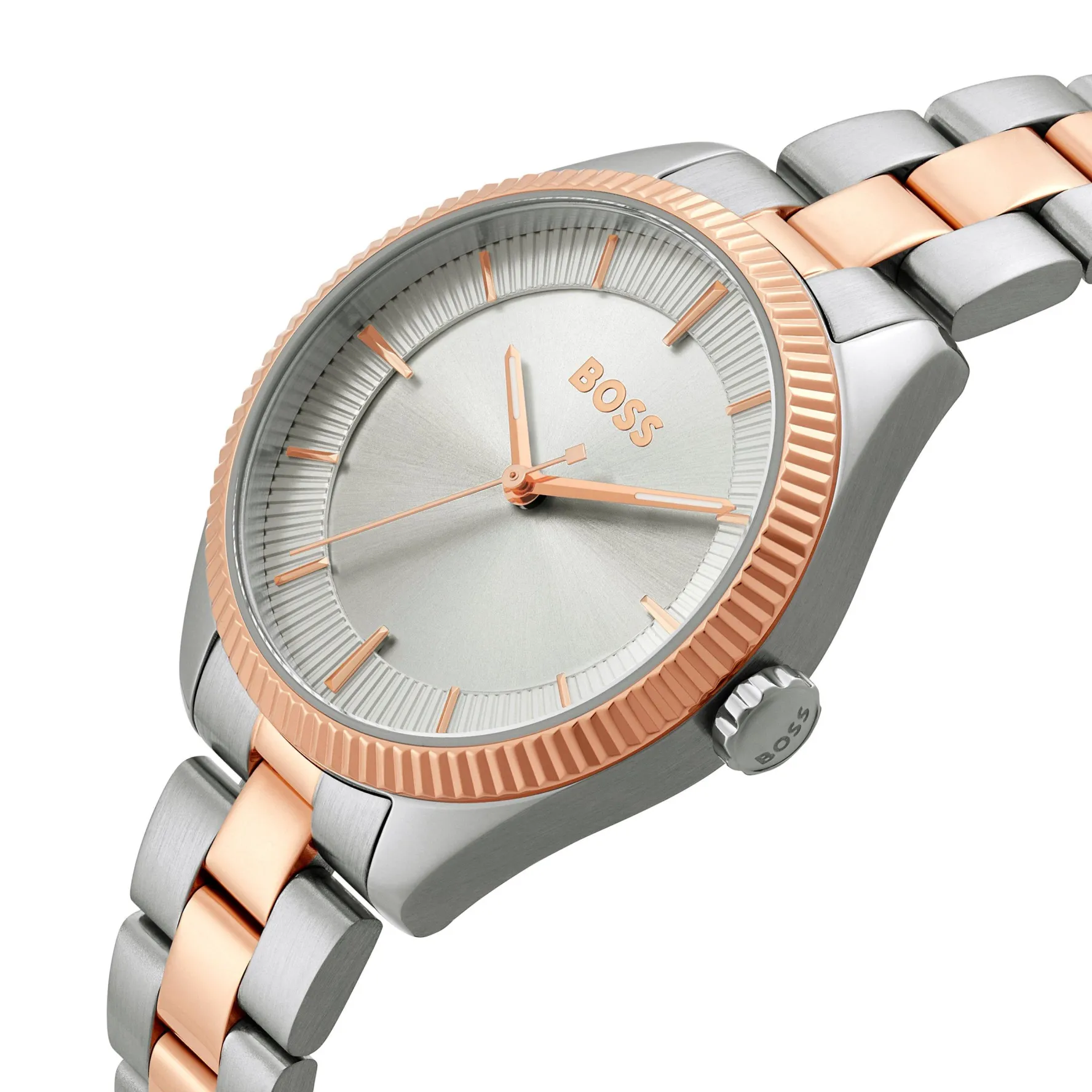 BOSS Sage 32mm Stainless Steel and Rose Gold Tone Ladies Watch