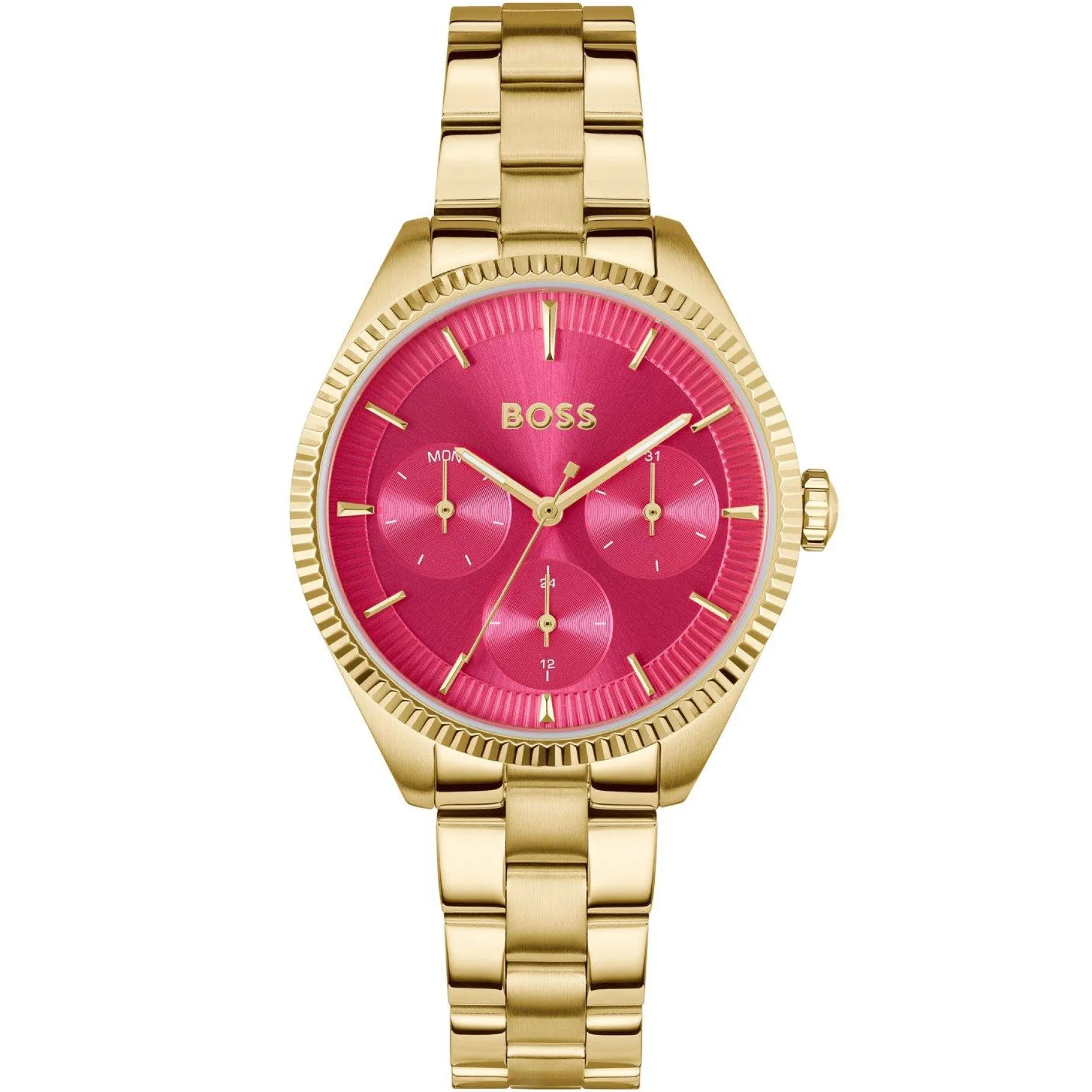 BOSS Sage Sport 34mm Yellow Gold Tone Ladies Watch
