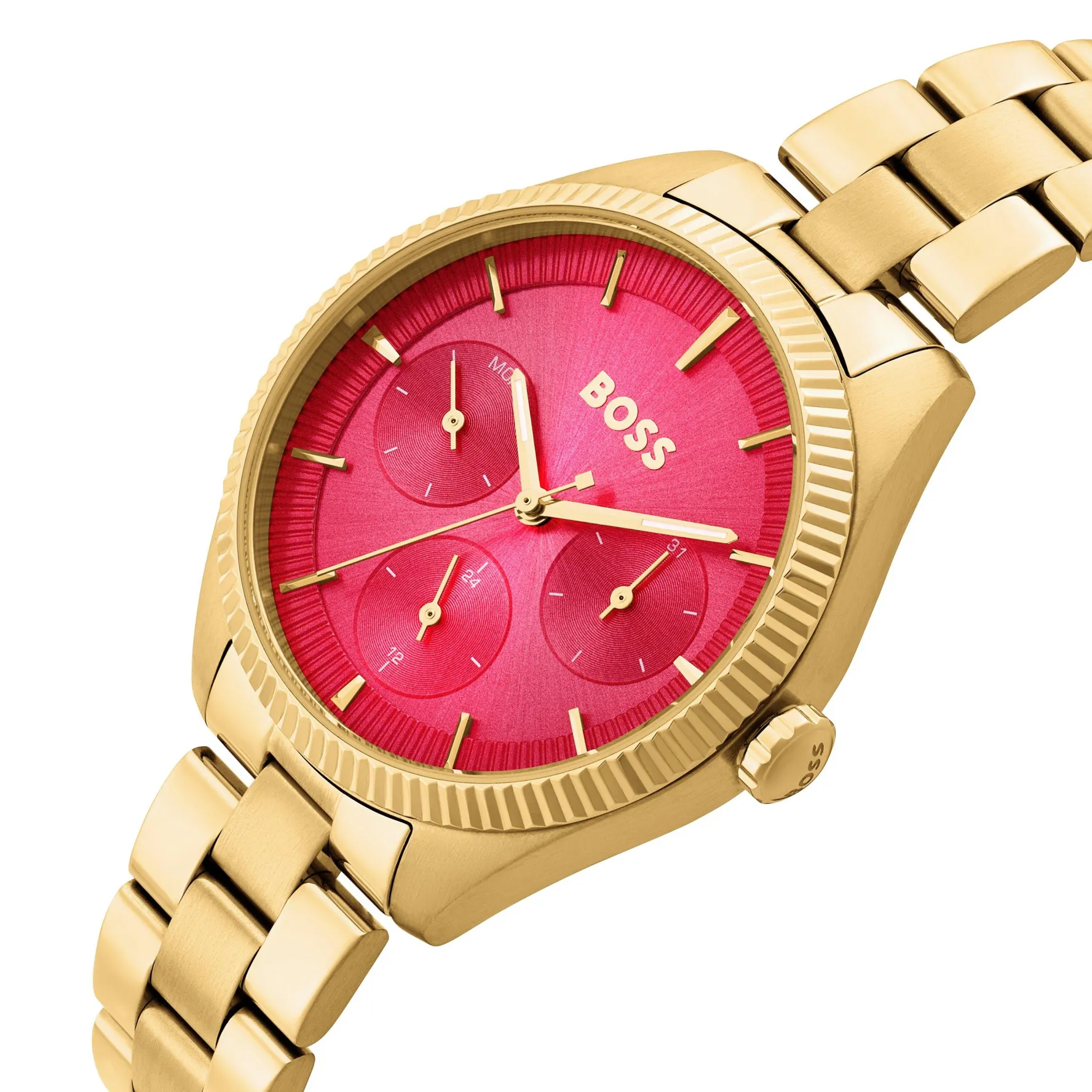 BOSS Sage Sport 34mm Yellow Gold Tone Ladies Watch