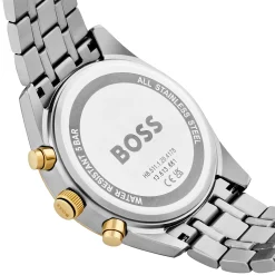 BOSS Skytraveller 44mm Stainless Steel and Yellow Gold Tone Chronograph Watch