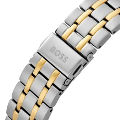 BOSS Skytraveller 44mm Stainless Steel and Yellow Gold Tone Chronograph Watch