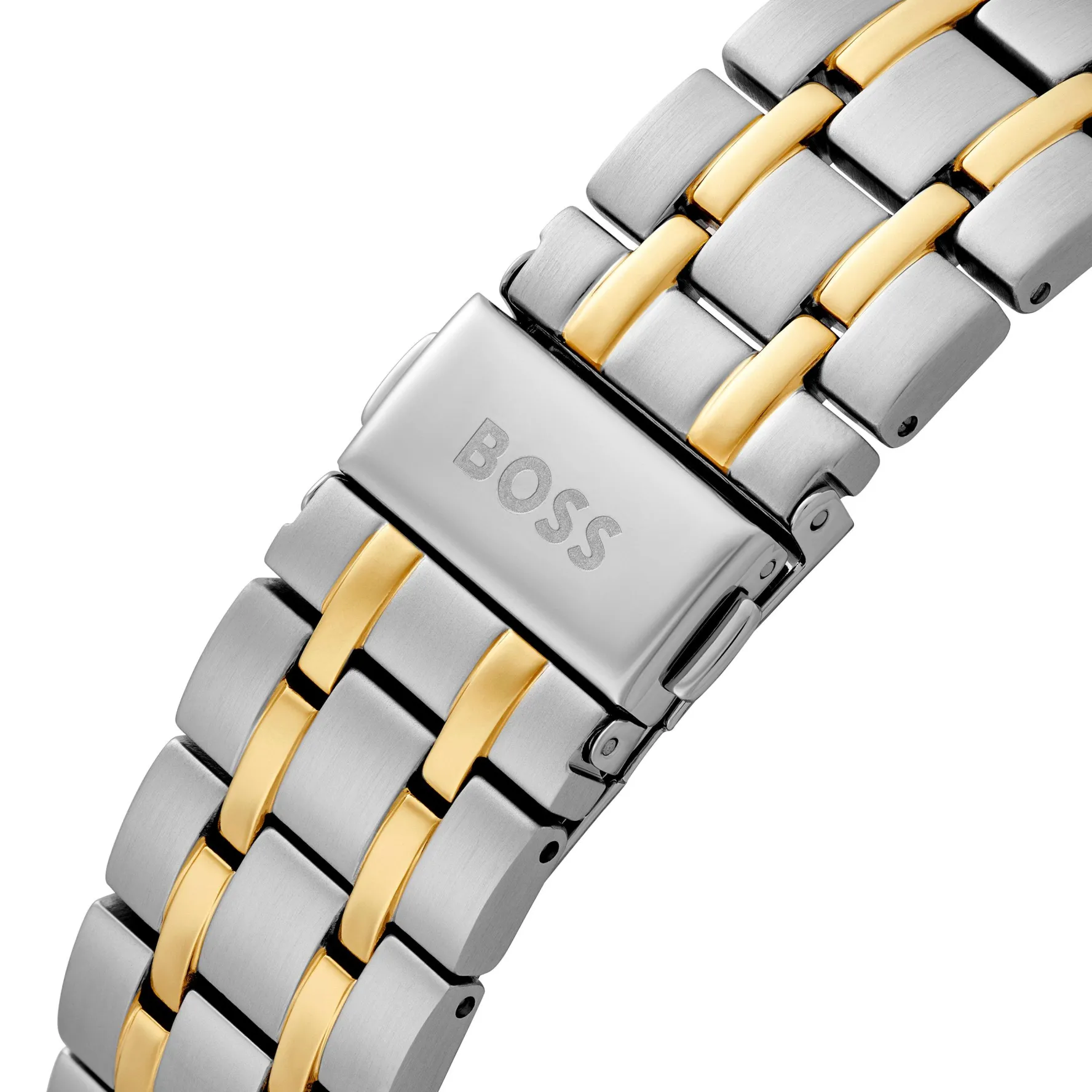 BOSS Skytraveller 44mm Stainless Steel and Yellow Gold Tone Chronograph Watch