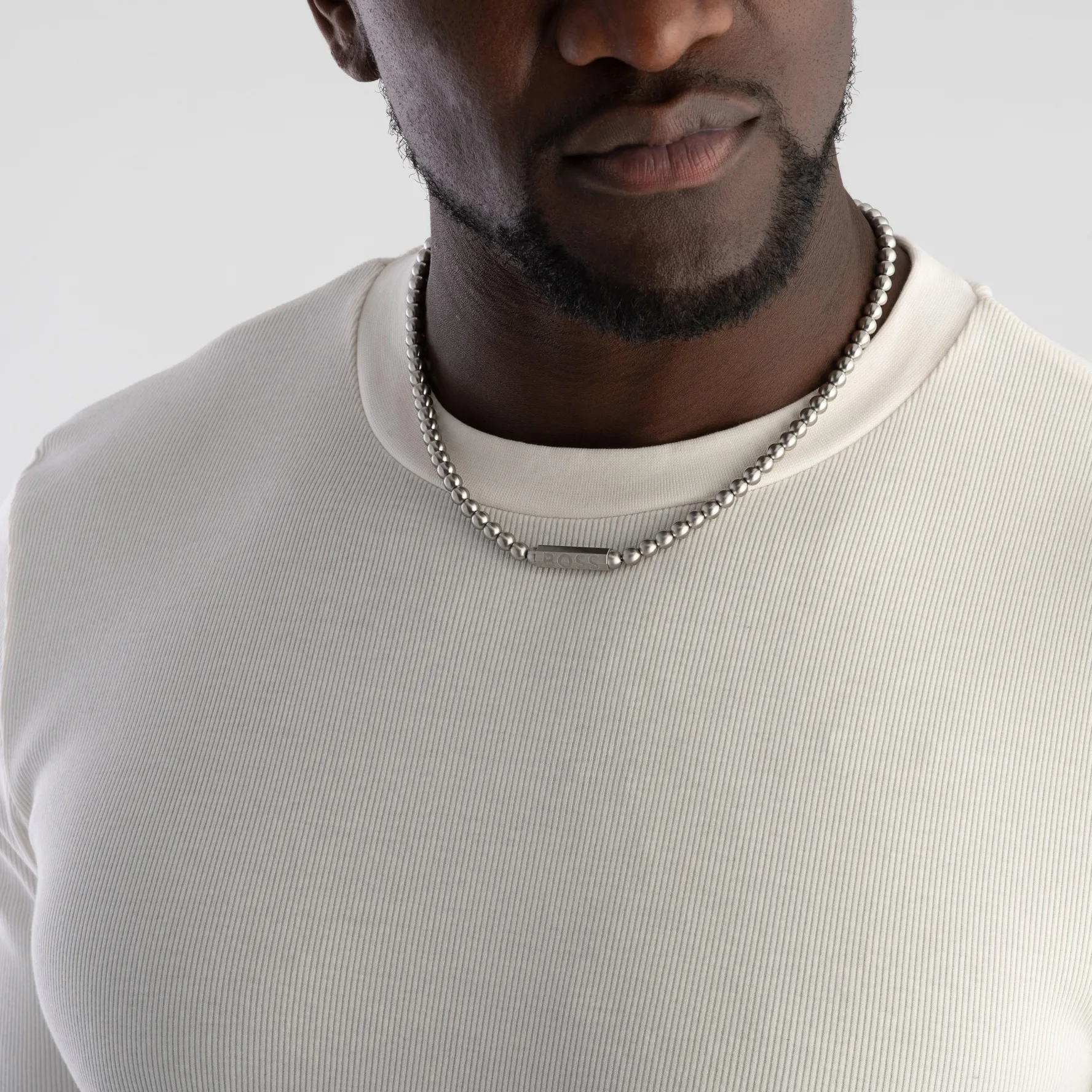 BOSS Sphere Metal Silver Men’s Necklace