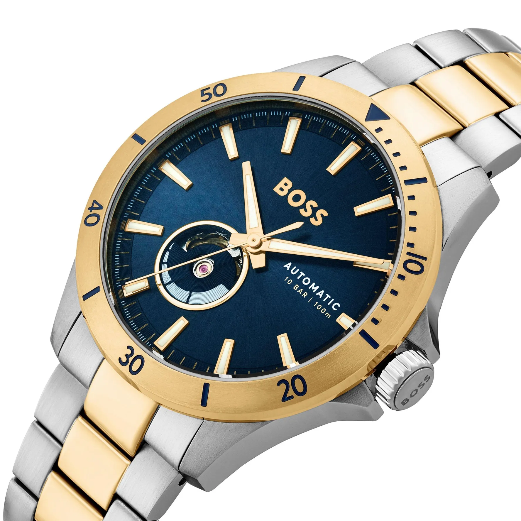BOSS Troper 42mm Stainless Steel and Yellow Gold PVD Automatic Men’s Watch