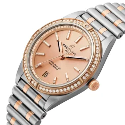Breitling Chronomat Automatic 36mm Stainless Steel and 18ct Rose Gold Diamond Ladies Watch