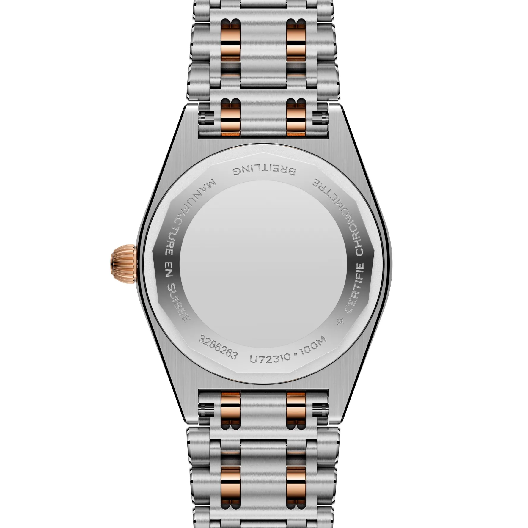 Breitling Chronomat 28mm Stainless Steel and 18ct Rose Gold Mother of Pearl Ladies Watch