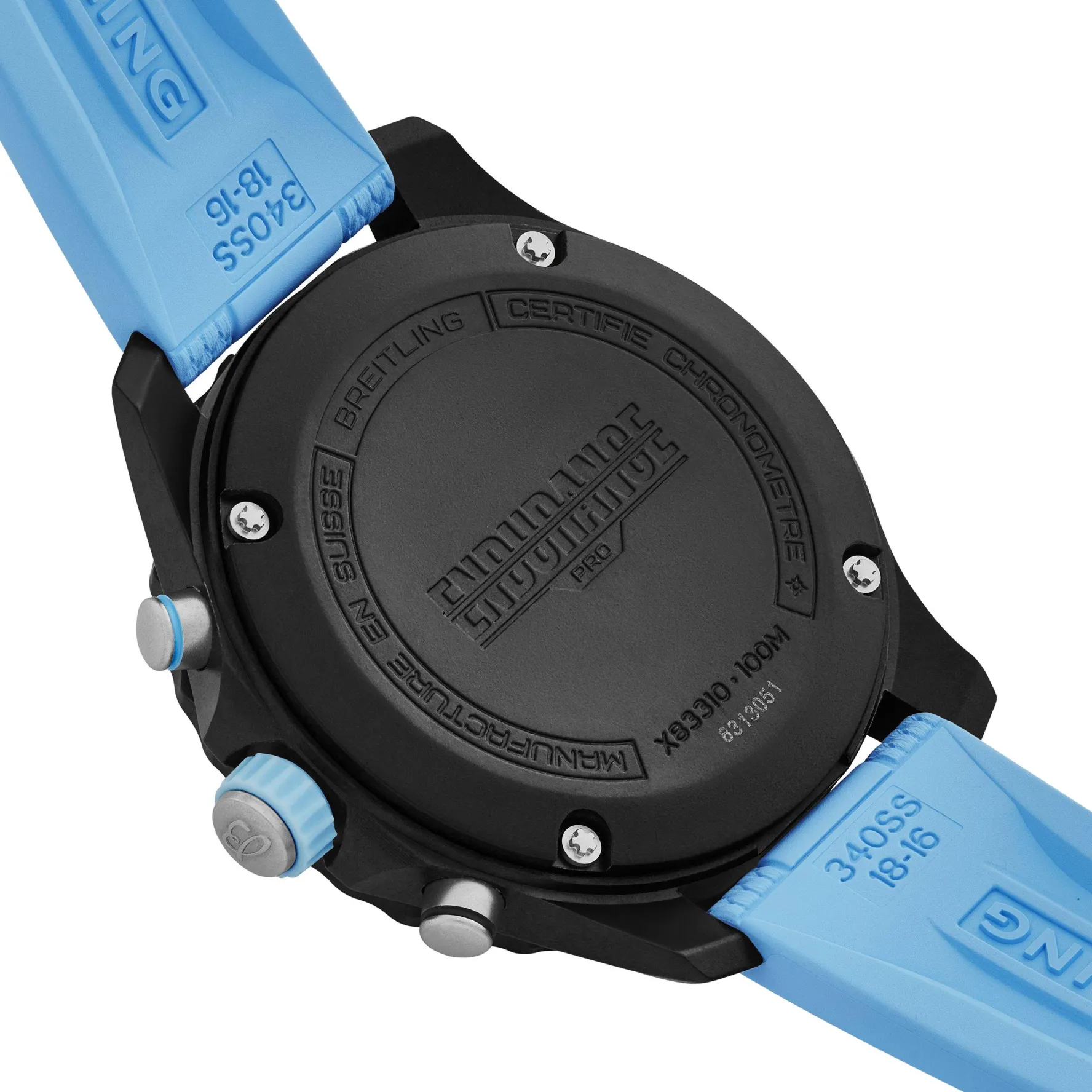 Breitling Endurance Pro 38mm Chronograph Blue Rubber Strap Ladies Watch