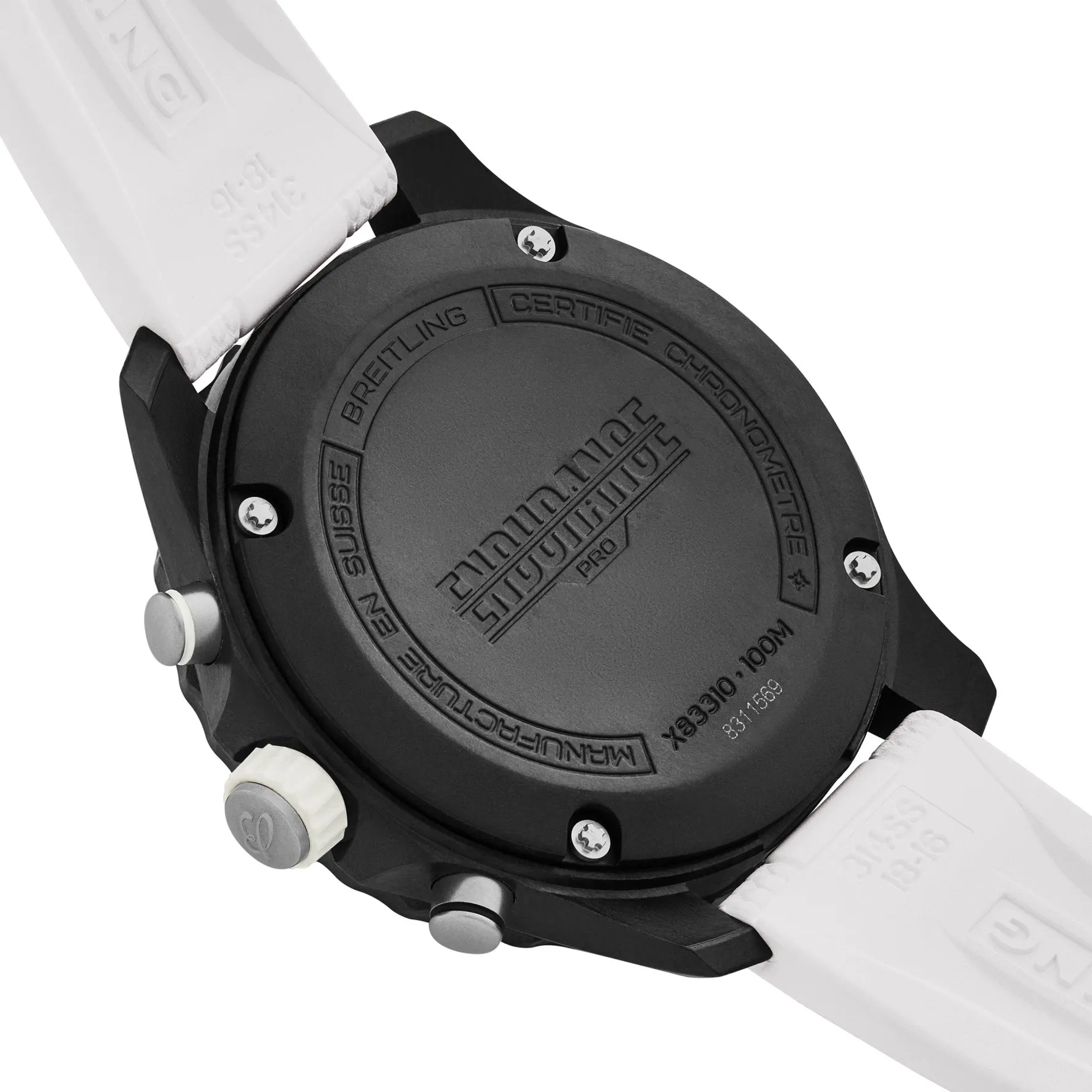 Breitling Endurance Pro 38mm Chronograph White Rubber Strap Ladies Watch