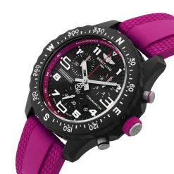 Breitling Endurance Pro 38mm Chronograph Purple Rubber Strap Ladies Watch