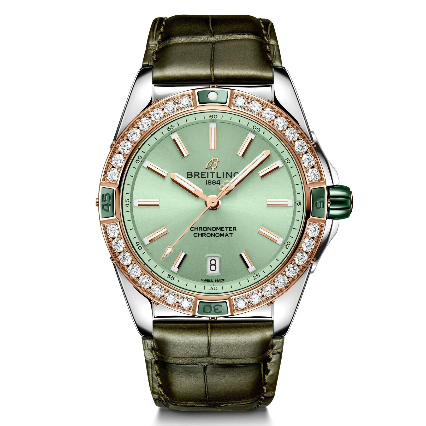 Breitling Super Chronomat Automatic 38mm Stainless Steel and 18ct Rose Gold Ladies Watch