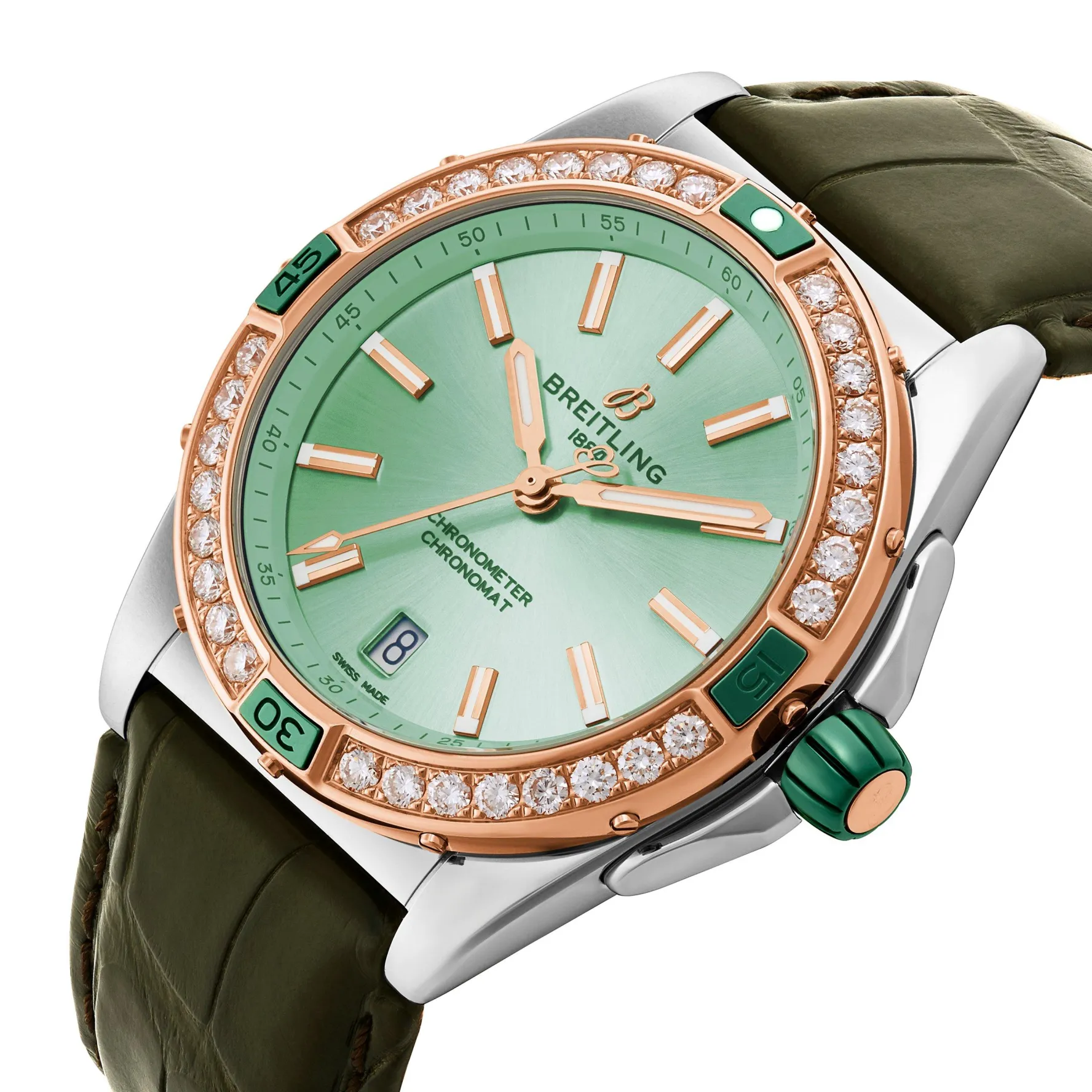 Breitling Super Chronomat Automatic 38mm Stainless Steel and 18ct Rose Gold Ladies Watch