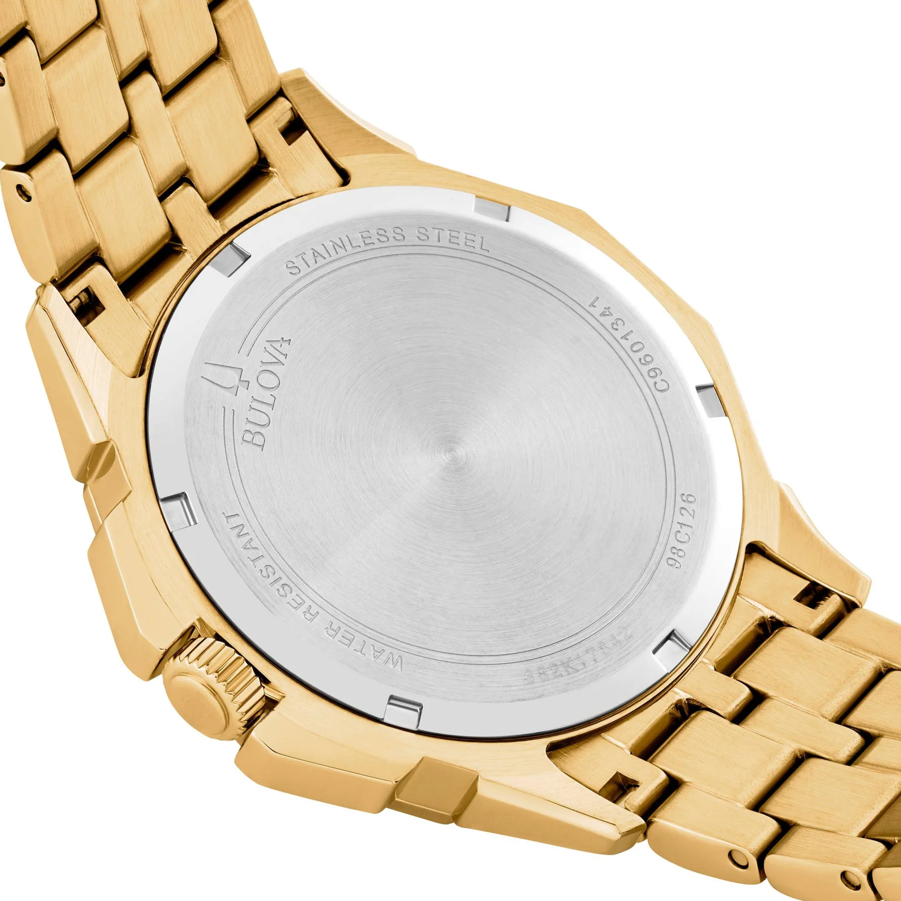 Bulova Octava 42mm Yellow Gold Plated Crystal Men’s Watch