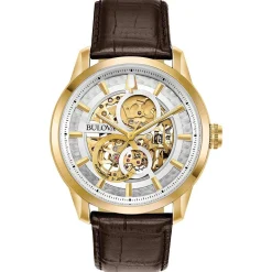 Bulova Sutton Yellow Gold Plated Automatic Men's Watch