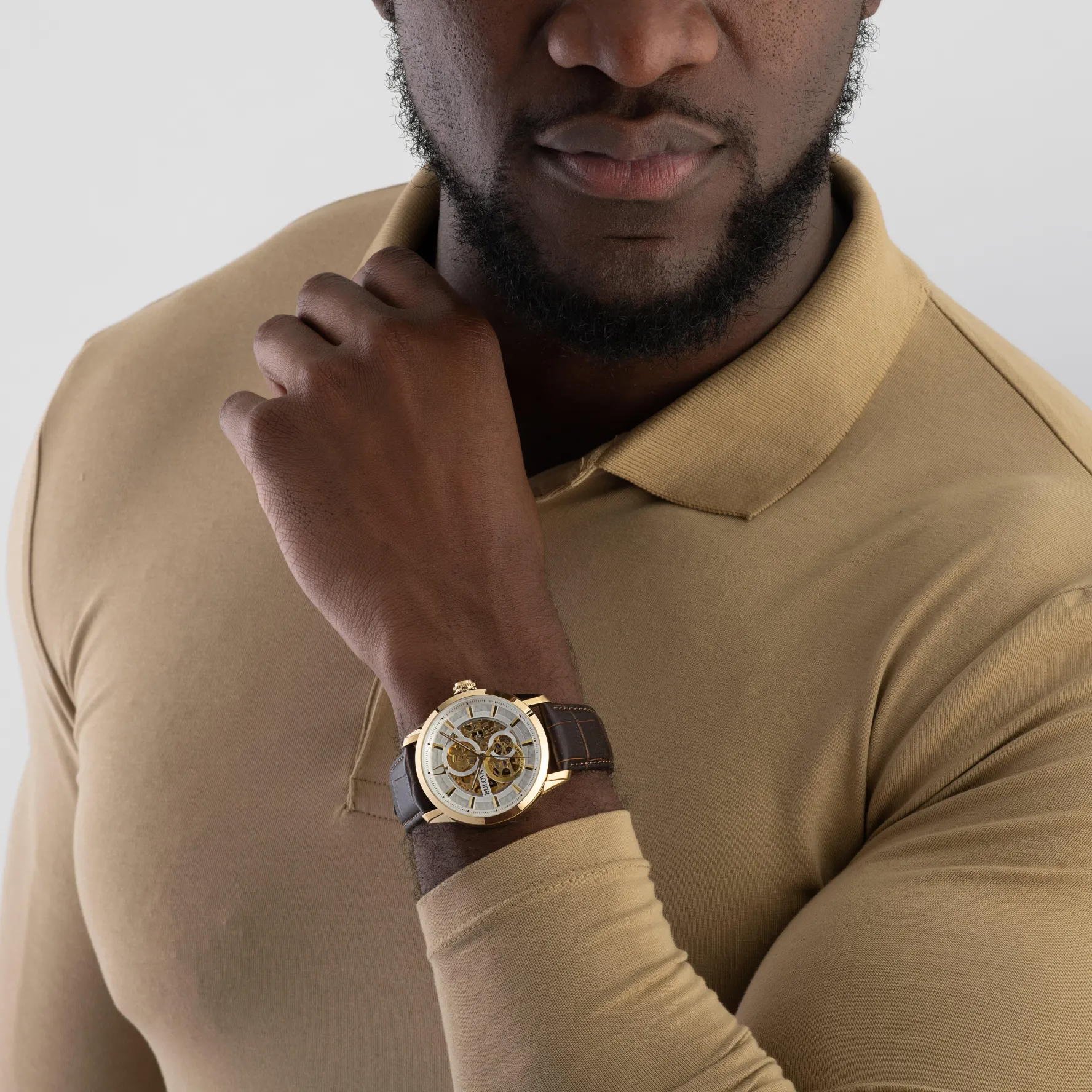 Bulova Sutton Yellow Gold Plated Automatic Men's Watch