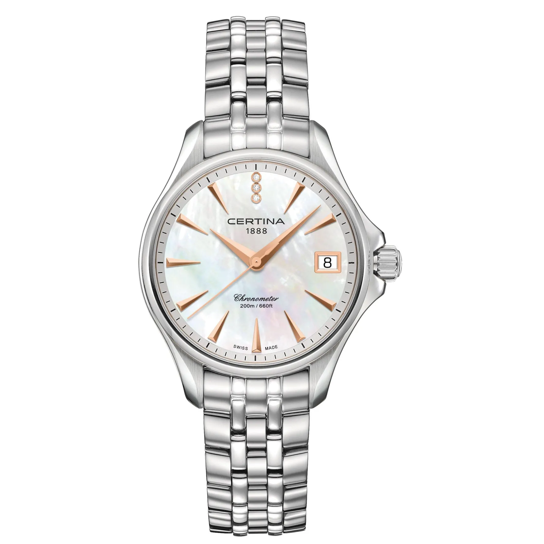 Certina DS Action 33.8mm Diamond Mother of Pearl Ladies Watch