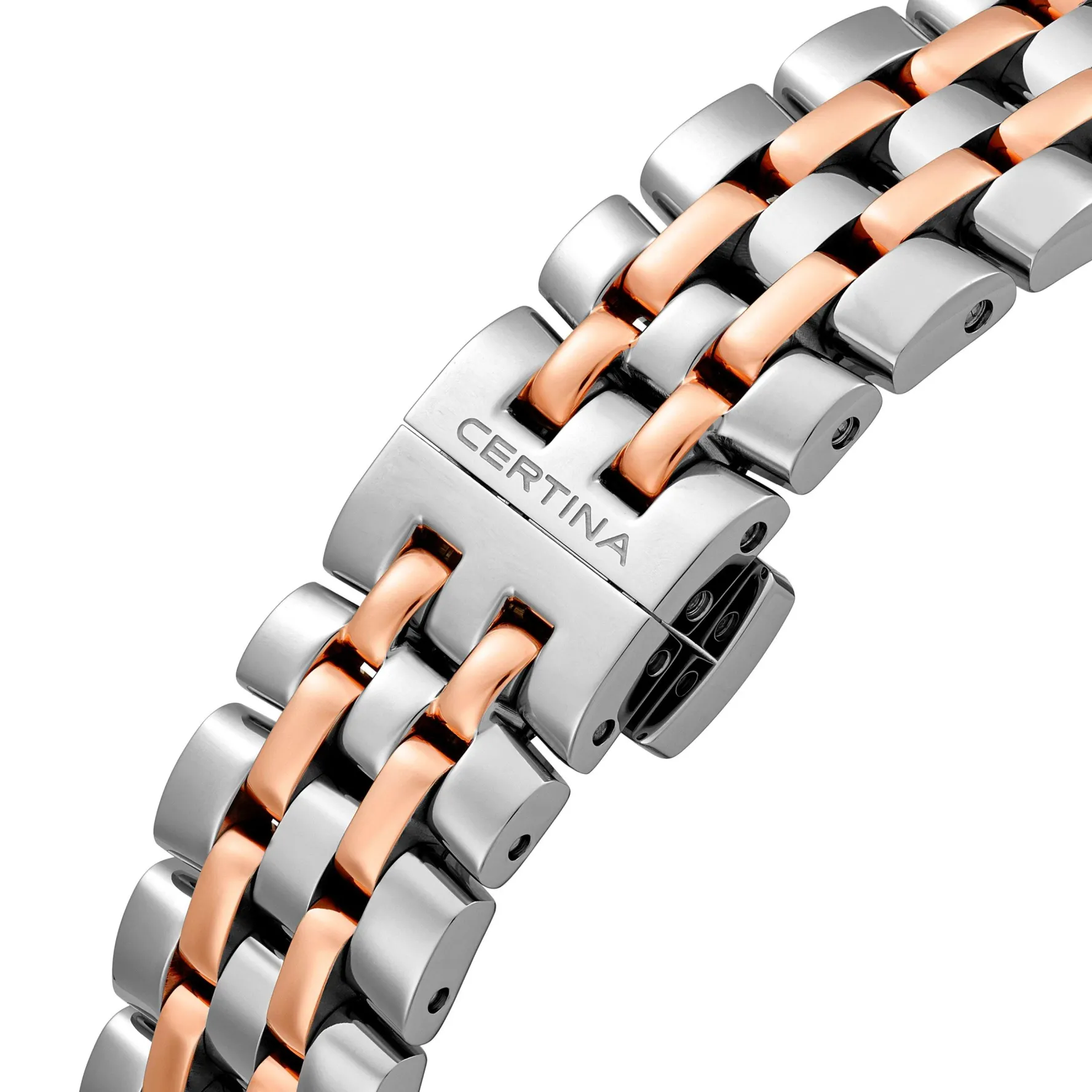 Certina DS Action 33.8mm Stainless Steel and Rose Gold Plated Diamond Ladies Watch