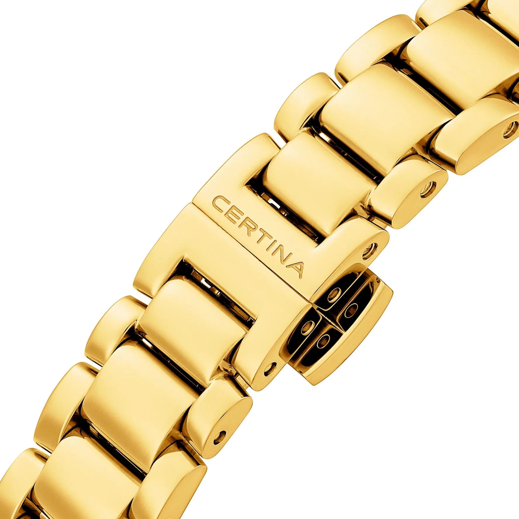 Certina DS Action 29mm Yellow Gold Plated Mother of Pearl Chronometer Ladies Watch