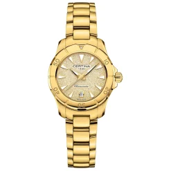 Certina DS Action 29mm Yellow Gold Plated Chronometer Ladies Watch
