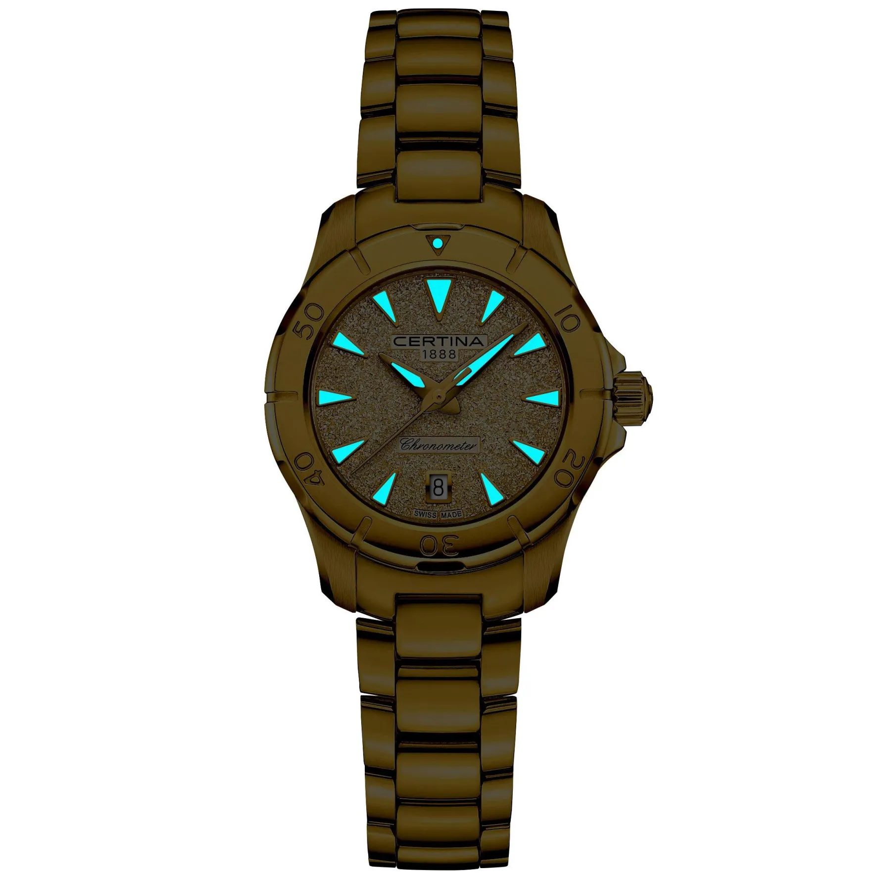 Certina DS Action 29mm Yellow Gold Plated Chronometer Ladies Watch