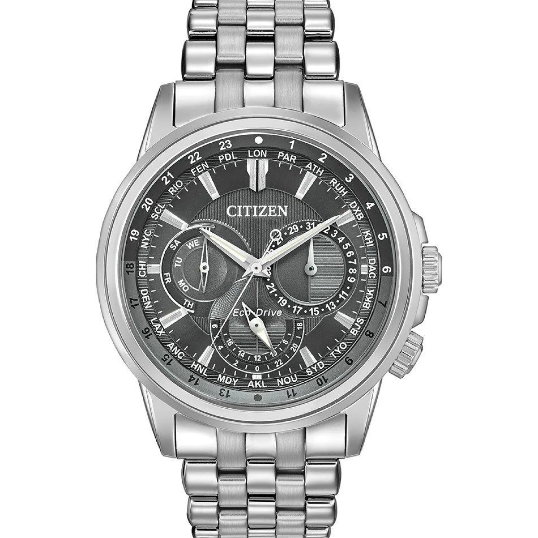 Citizen Calendrier 44mm Stainless Steel Chronograph Eco-Drive Men’s Watch