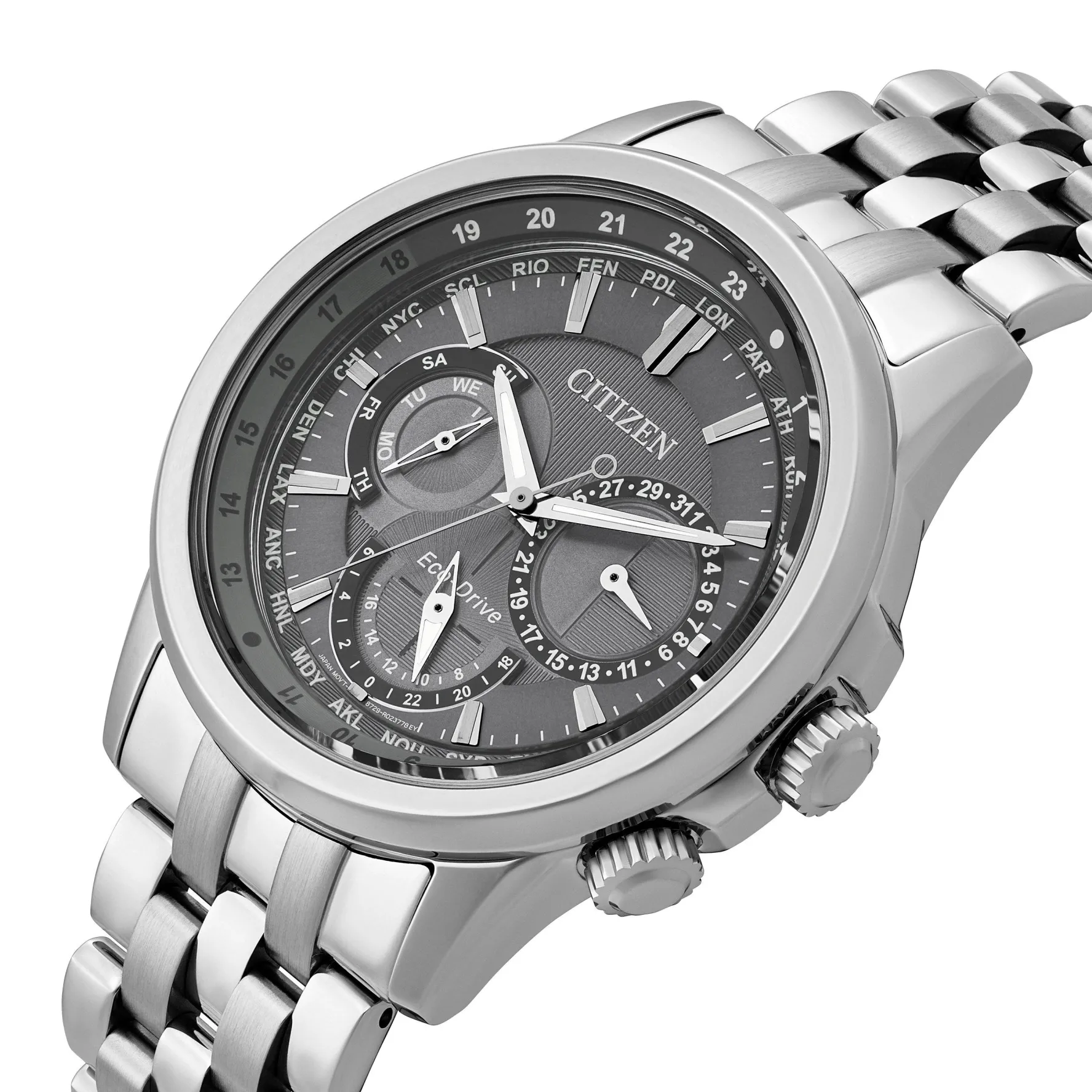 Citizen Calendrier 44mm Stainless Steel Chronograph Eco-Drive Men’s Watch
