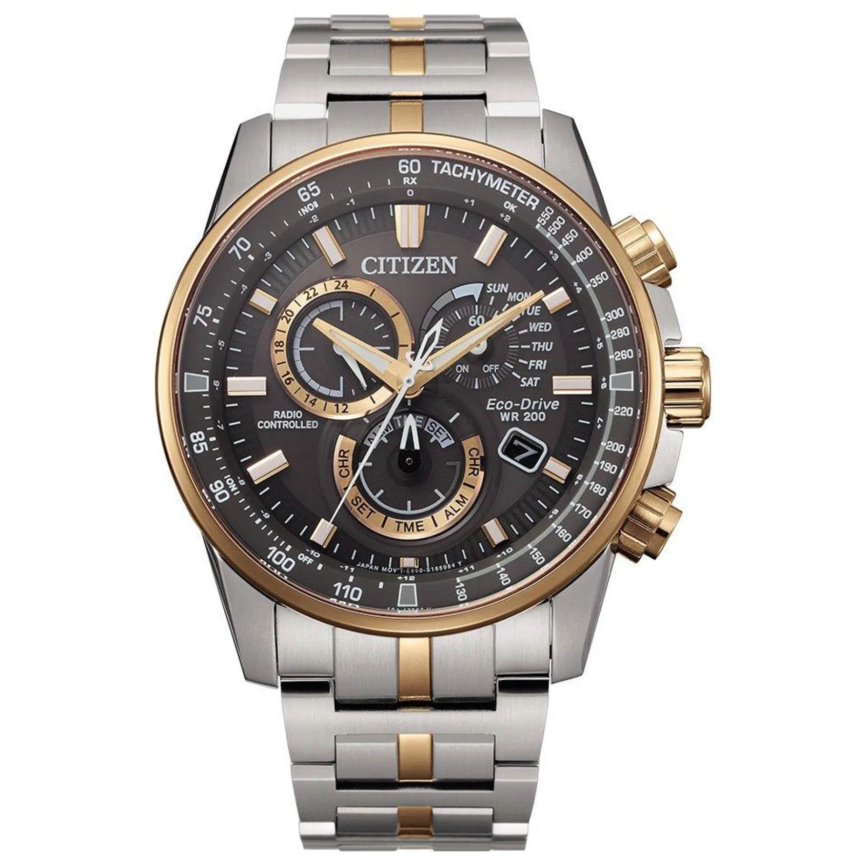 Citizen Perpetual Chrono A.T 43mm Stainless Steel and Yellow Gold Tone Eco-Drive Men’s Watch