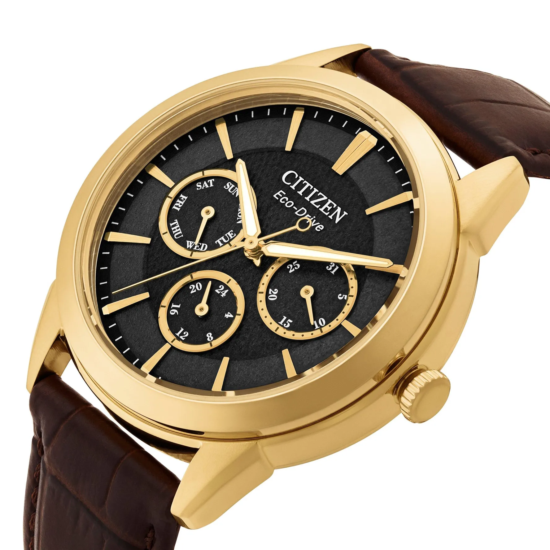 Citizen Rolan 40mm Yellow Gold Tone Eco-Drive Men’s Watch