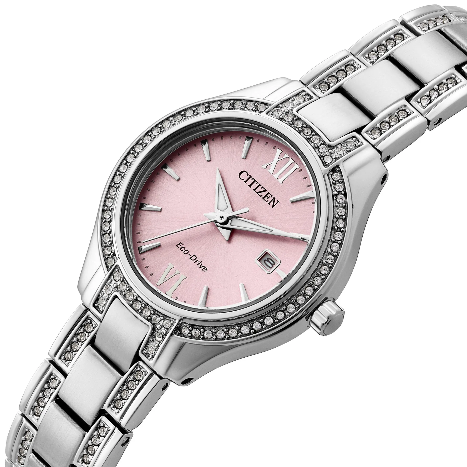 Citizen Silhouette 30mm Crystal Stainless Steel Eco Drive Ladies Watch