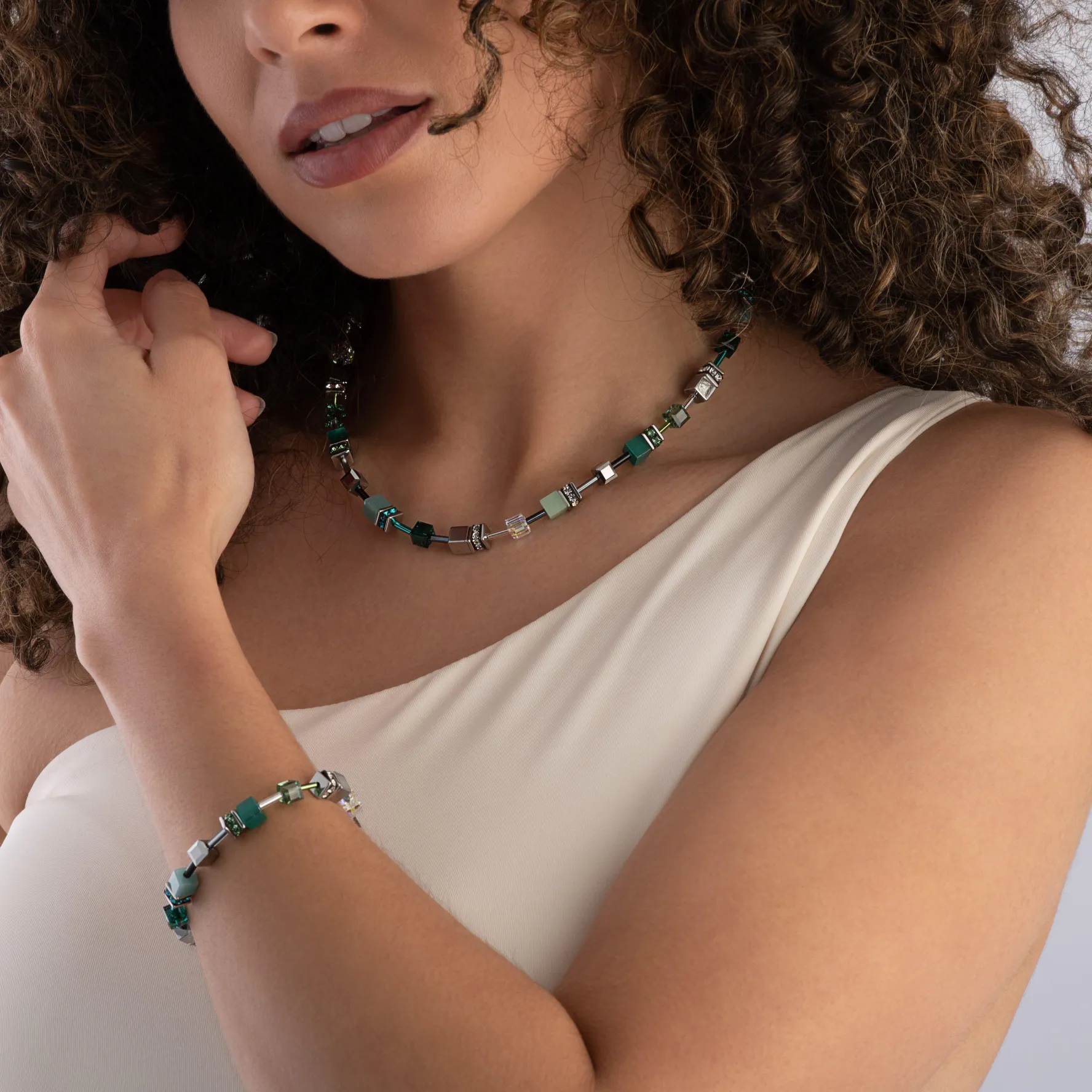 Coeur De Lion GeoCUBE Crystal Necklace