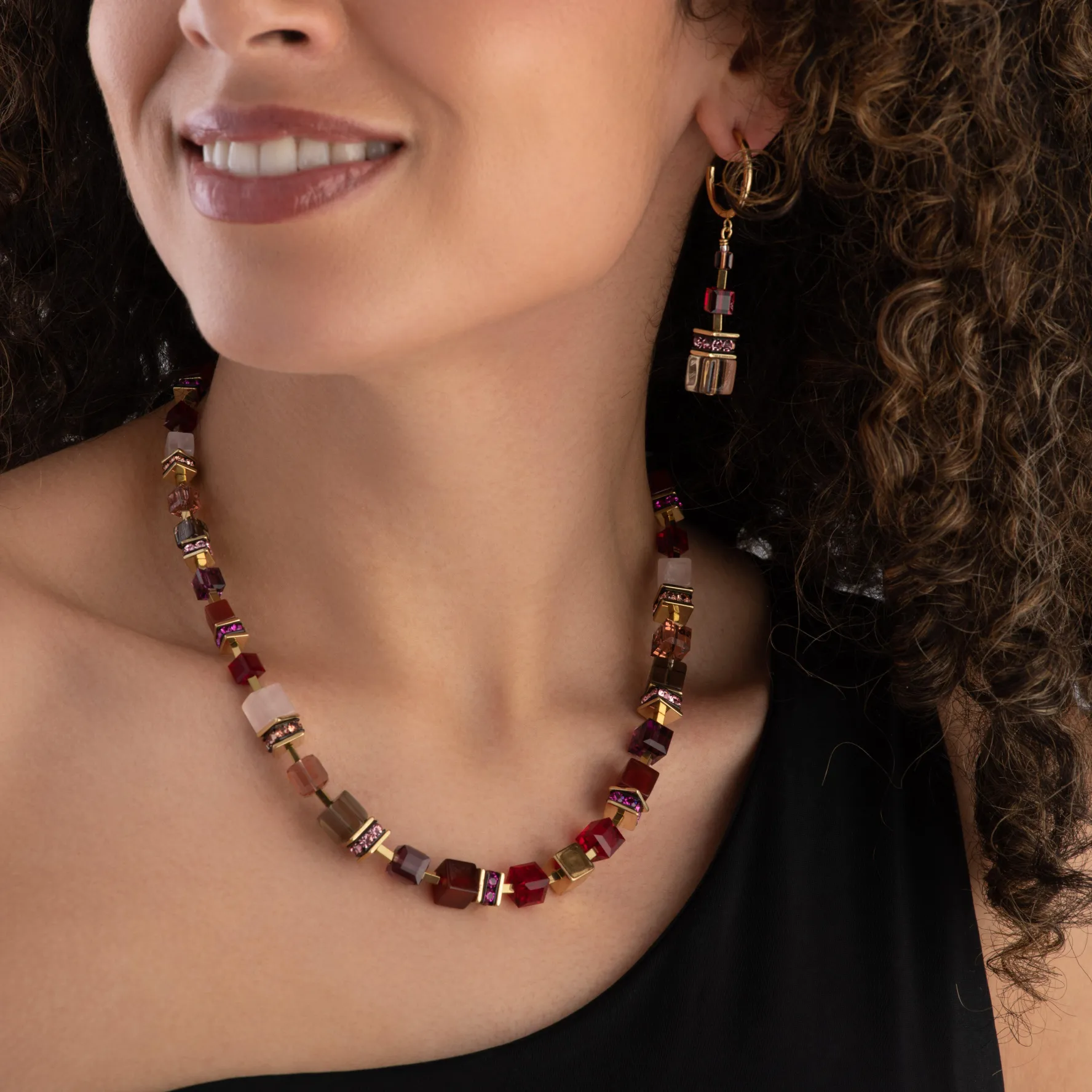 Coeur De Lion GeoCUBE Crystal Drop Earrings