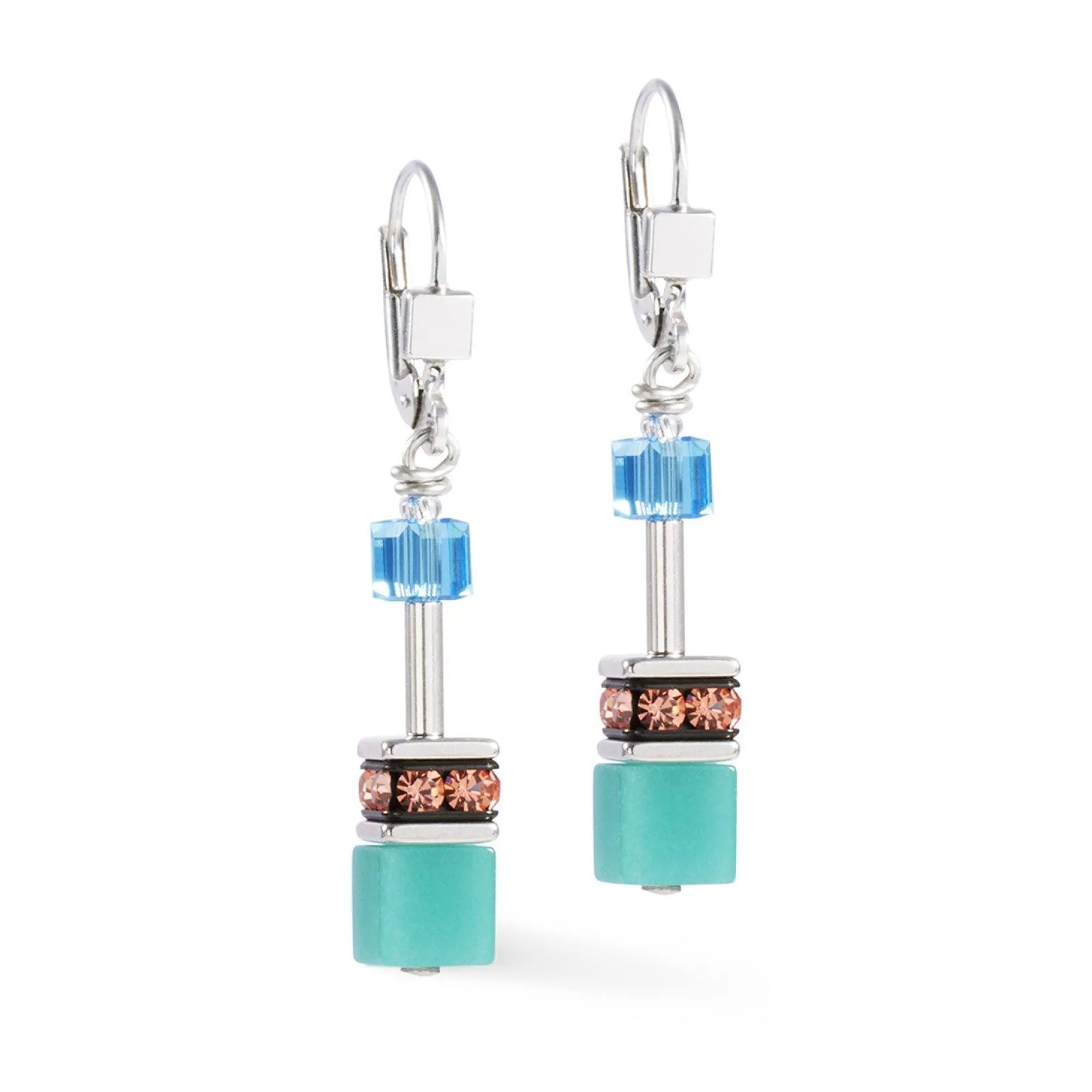 Coeur De Lion GeoCUBE Crystal Drop Earrings