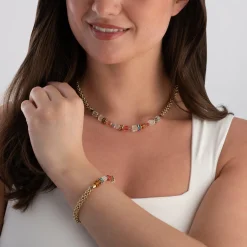 Coeur De Lion GeoCUBE Fusion Summer  Yellow Gold Tone Crystal Bracelet