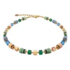 Coeur De Lion GeoCUBE Precious Fusion Yellow Gold Tone Necklace