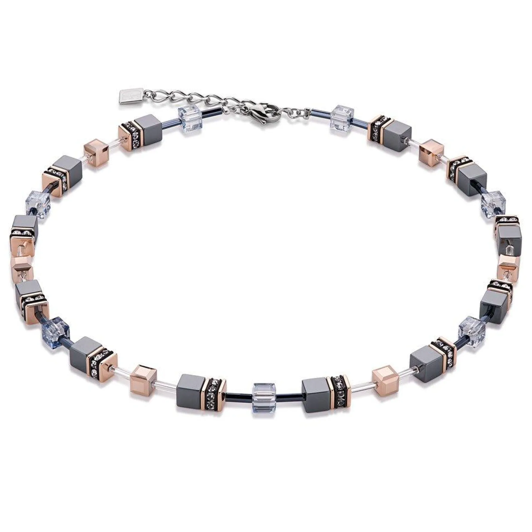 Coeur De Lion GeoCUBE Rose Gold Plated Necklace
