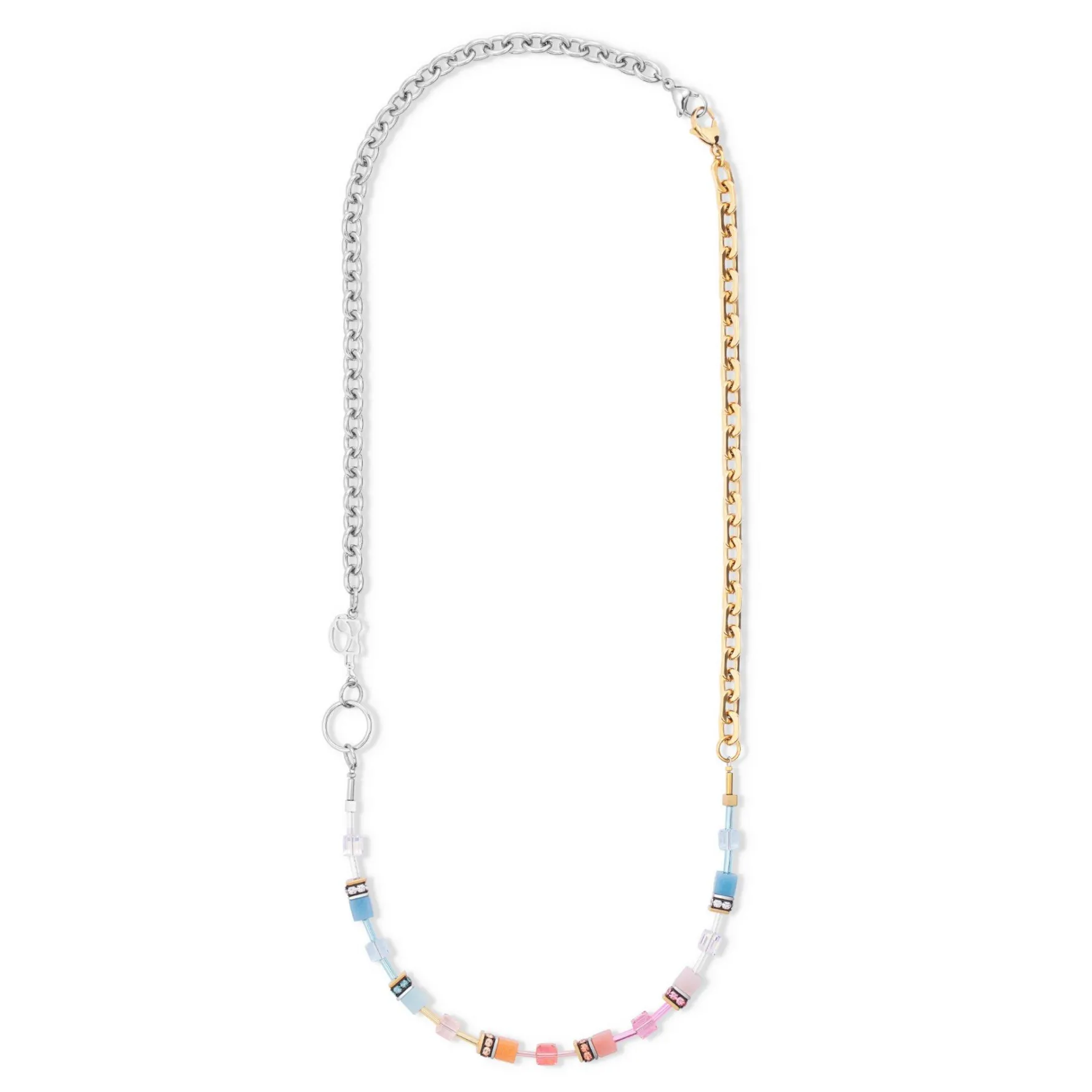 Coeur De Lion GeoCUBE Yellow Gold Tone Layered Necklace