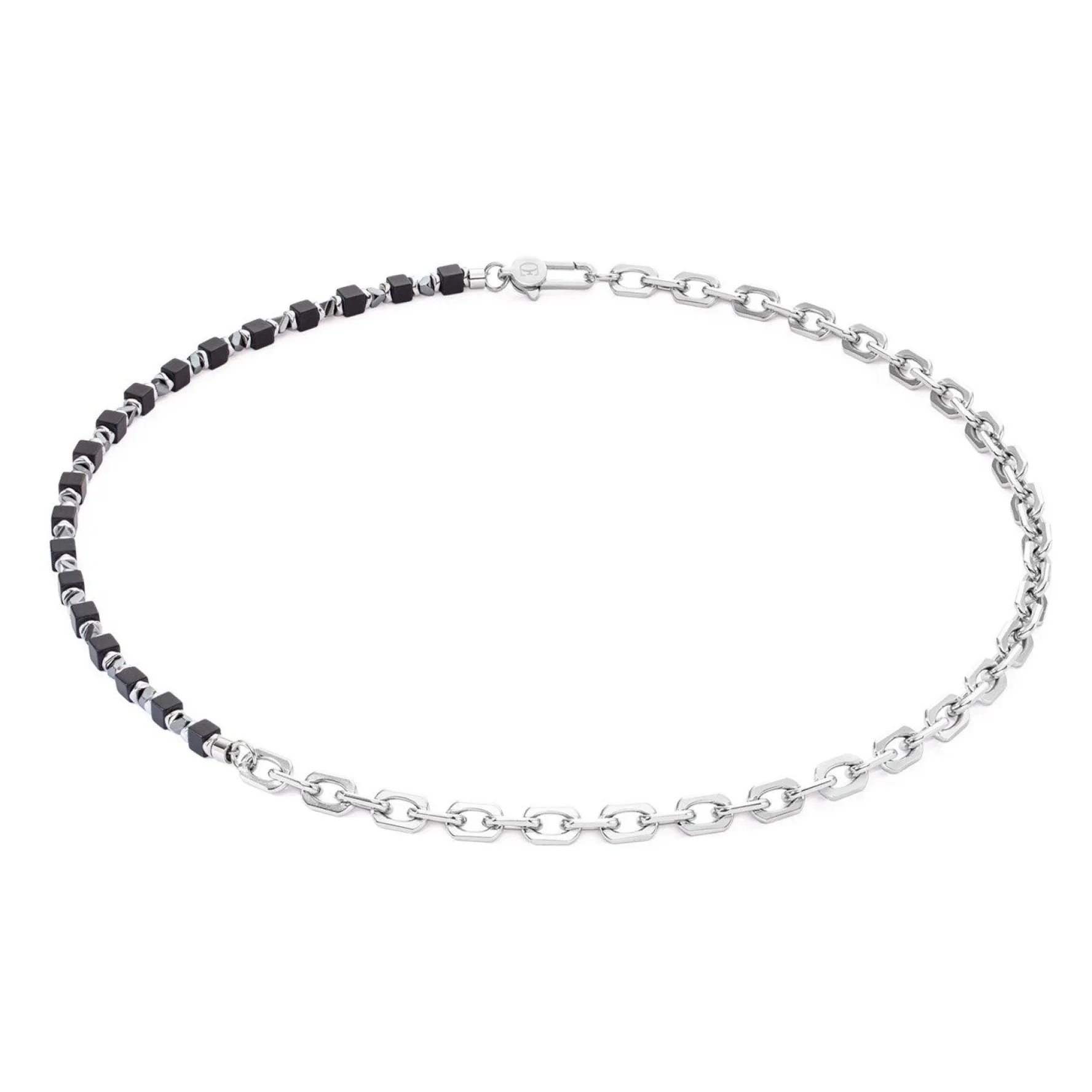 Coeur De Lion Stainless Steel Onyx Men’s Necklace