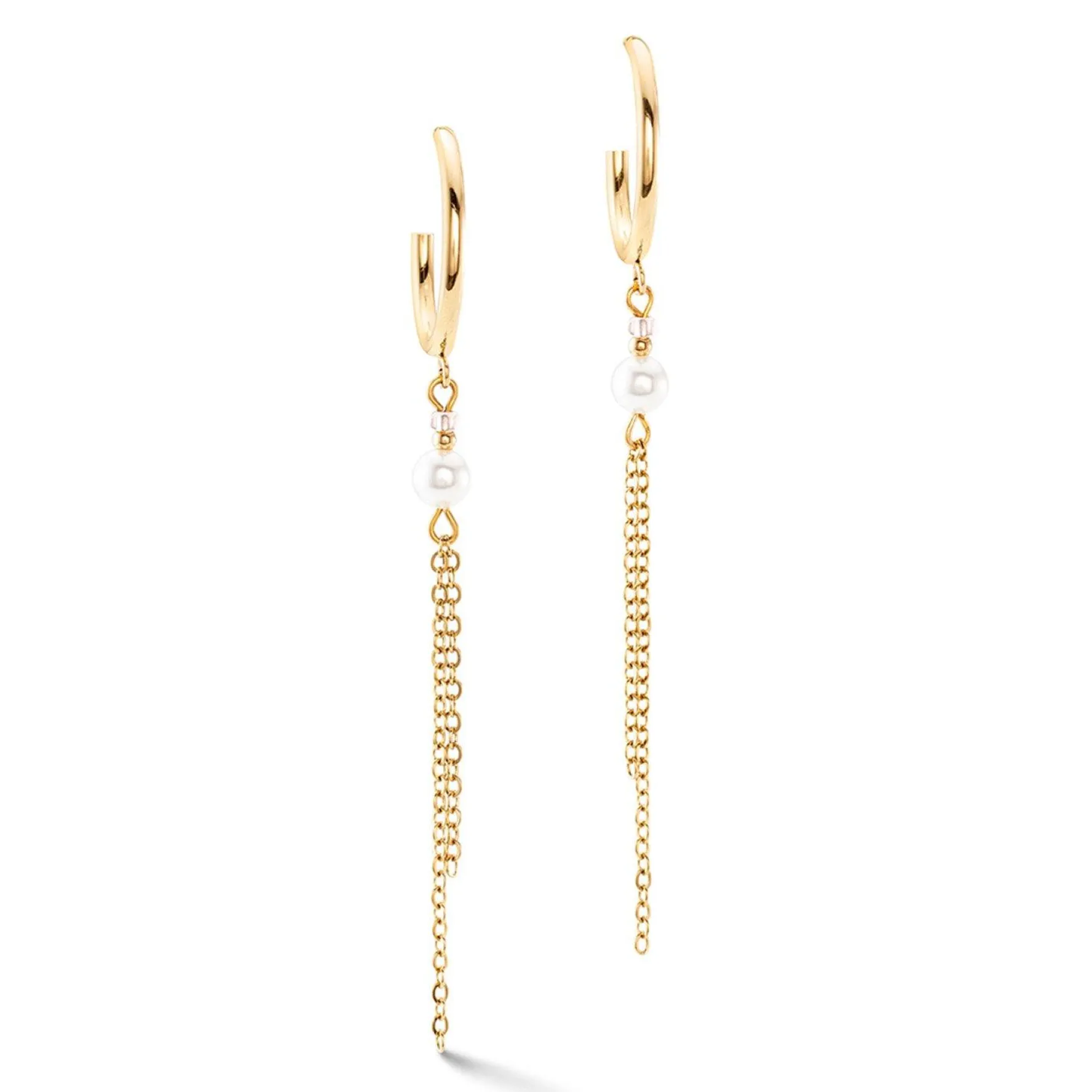 Coeur De Lion Yellow Gold Tone Drop Earrings