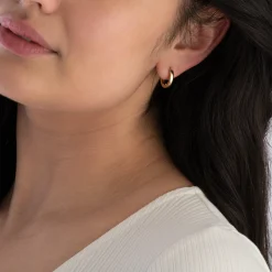 Coeur De Lion Yellow Gold Tone GeoCUBE Crystal Drop Earrings