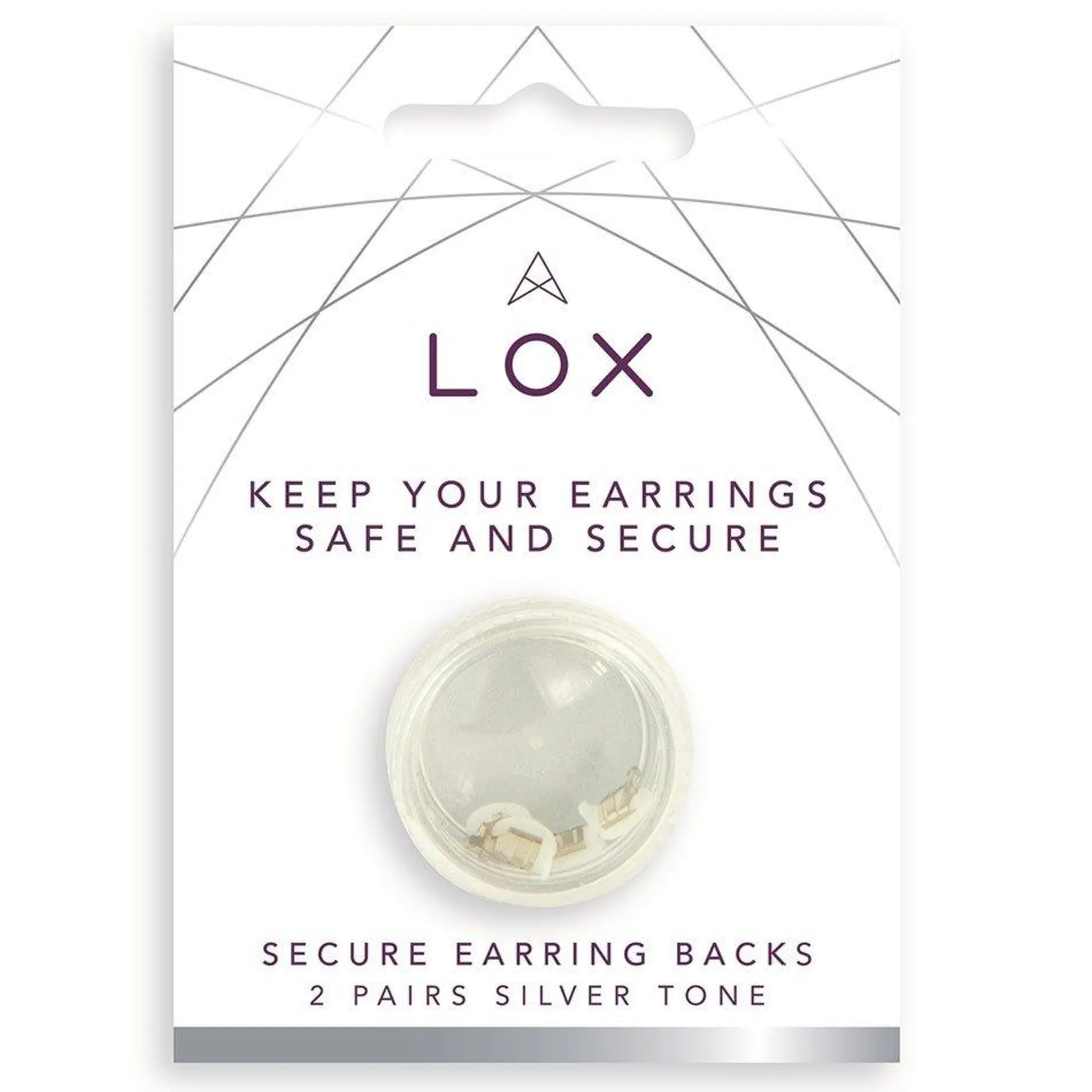 Connoisseurs Lox White Tone Secure Earring Backs
