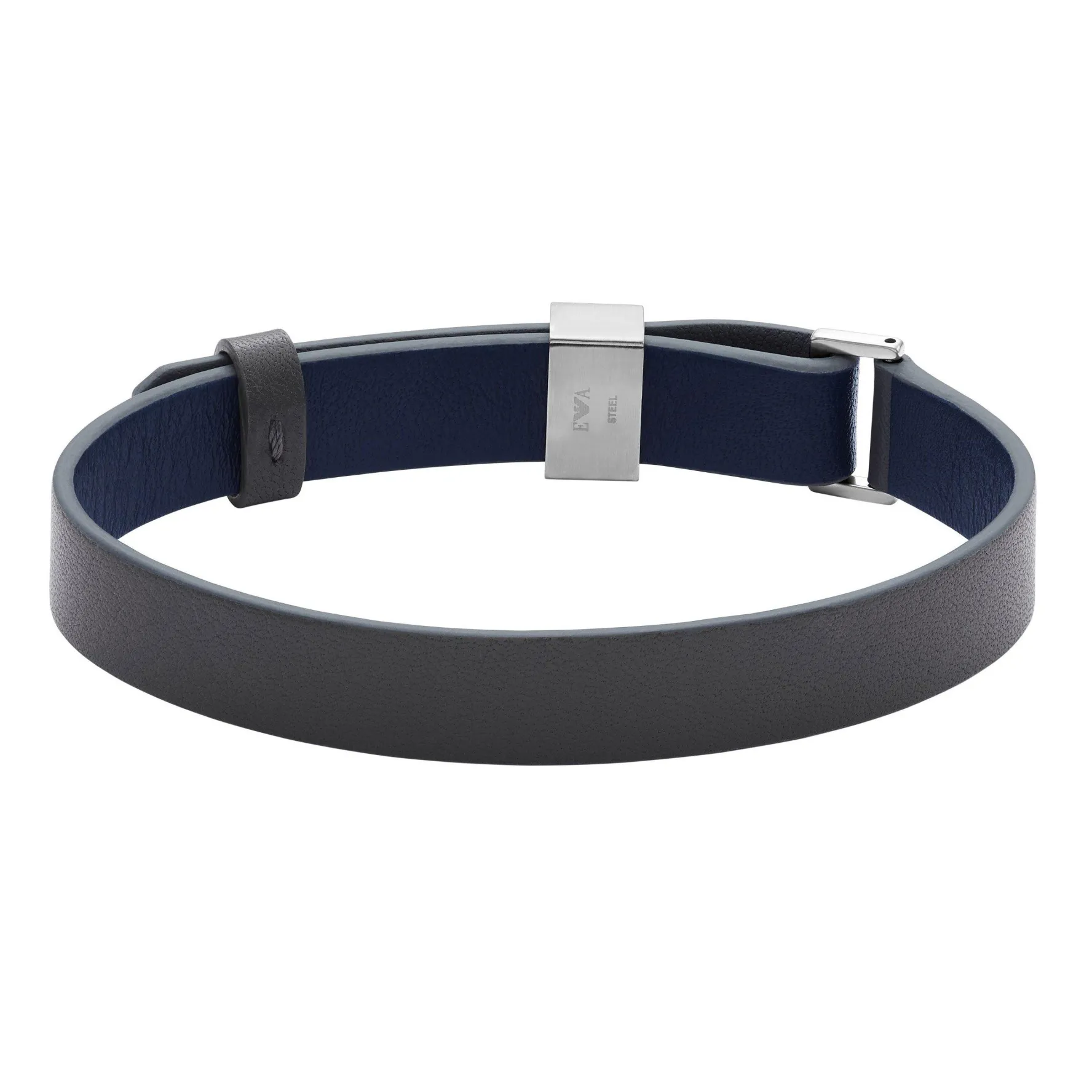 Emporio Armani Leather Logo Men’s Bracelet