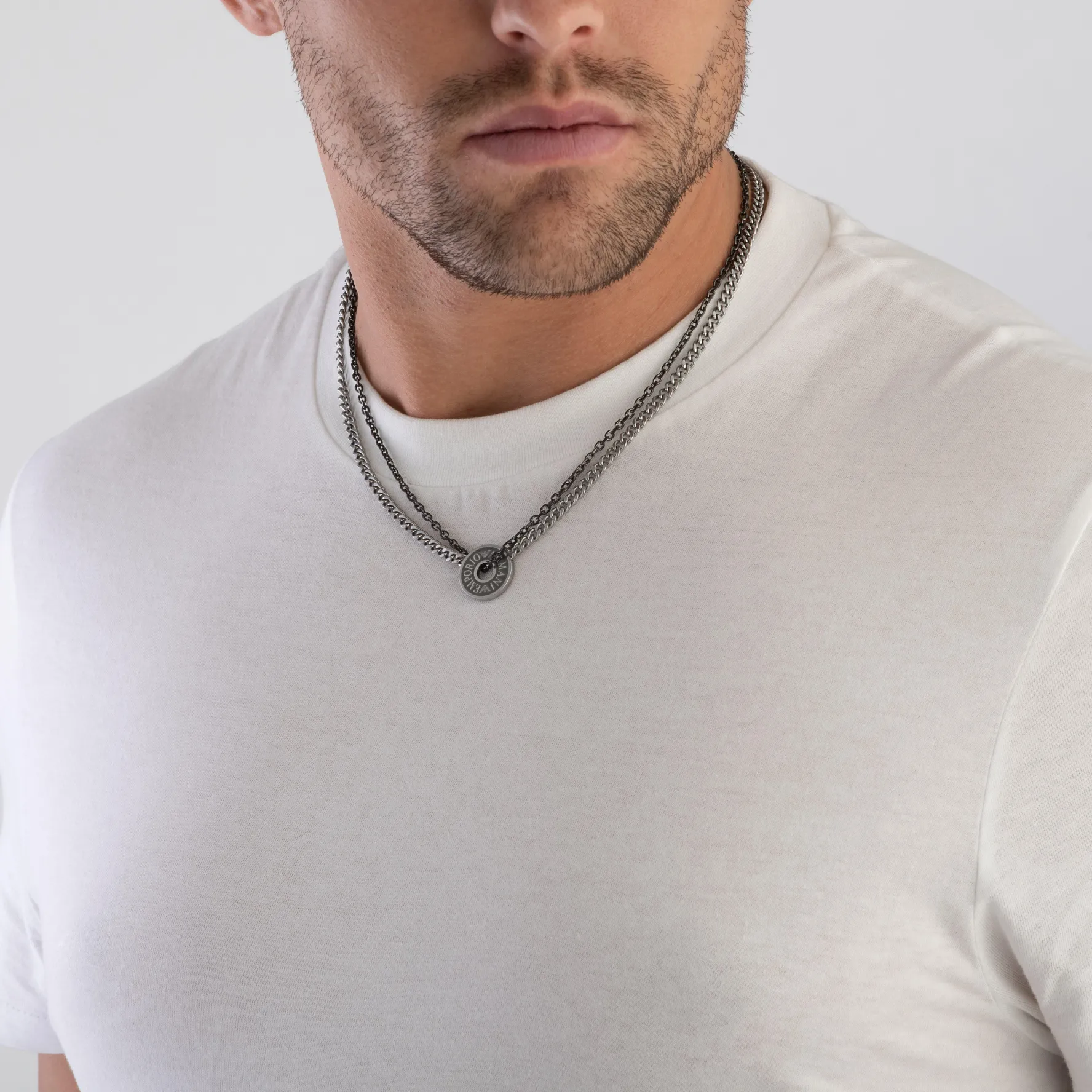 Emporio Armani Logo Essential Stainless Steel Men’s Necklace