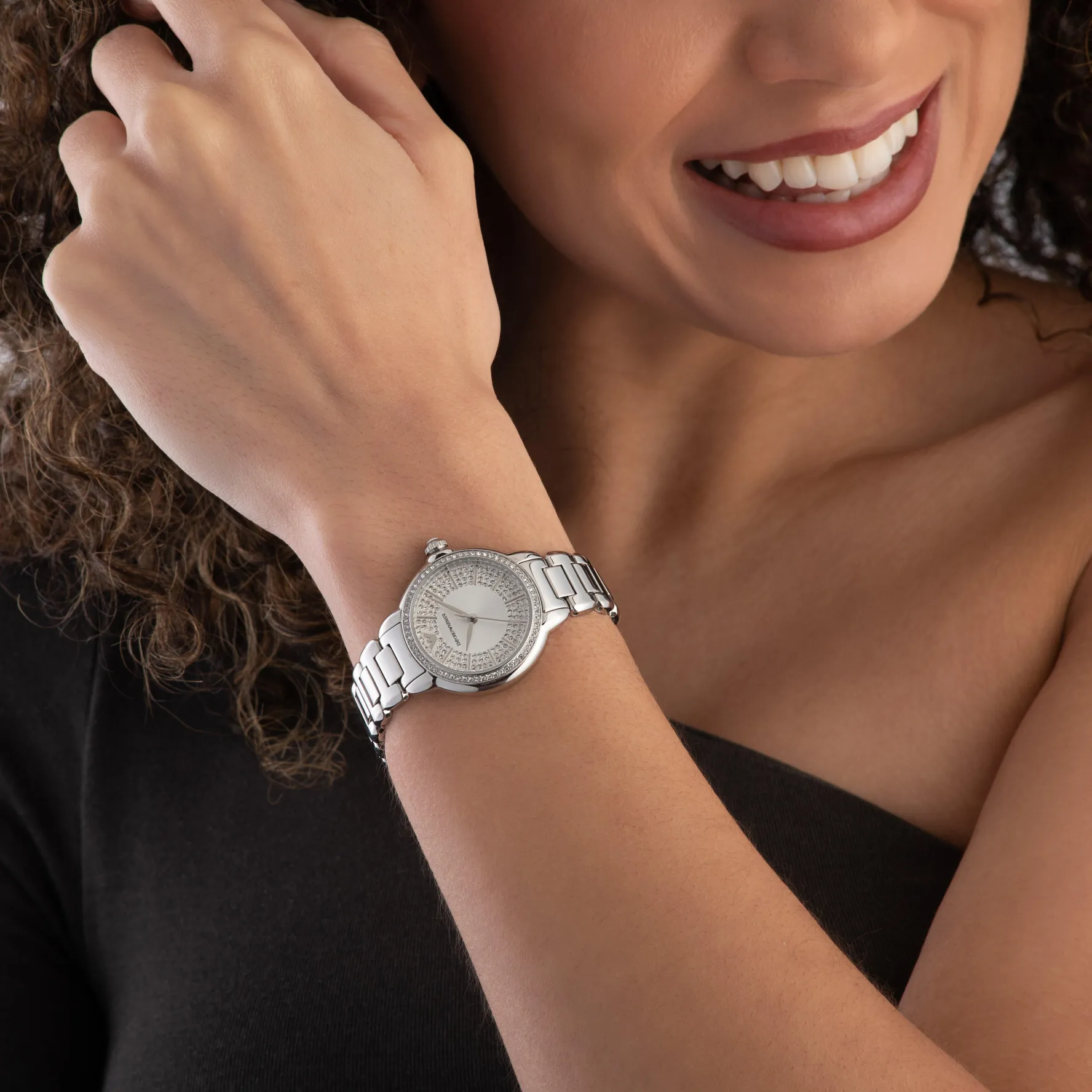 Emporio Armani 42mm Crystal Ladies Watch