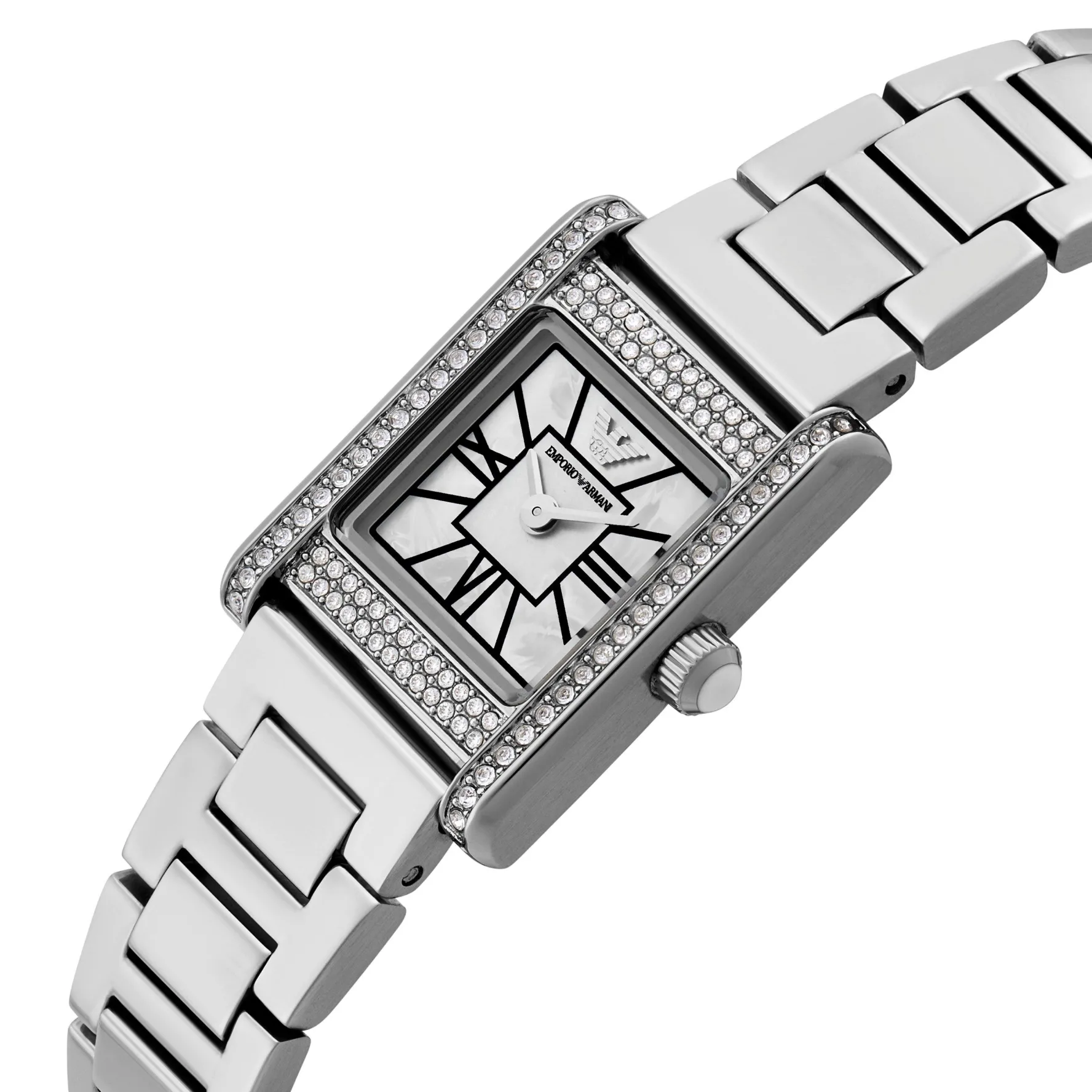 Emporio Armani 26mm Mother of Pearl Crystal Ladies Watch