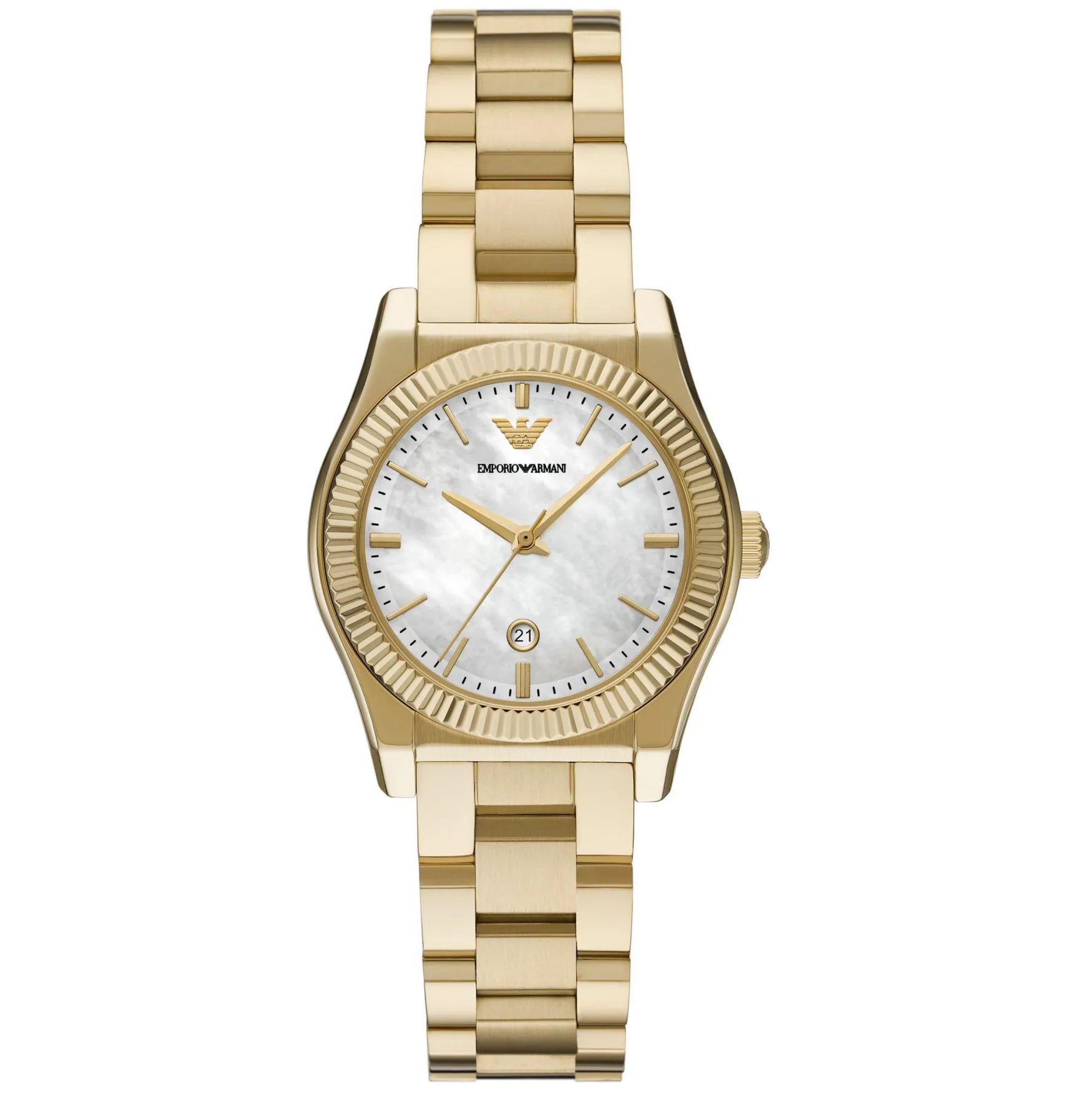 Emporio Armani 32mm Yellow Gold Tone Ladies Watch