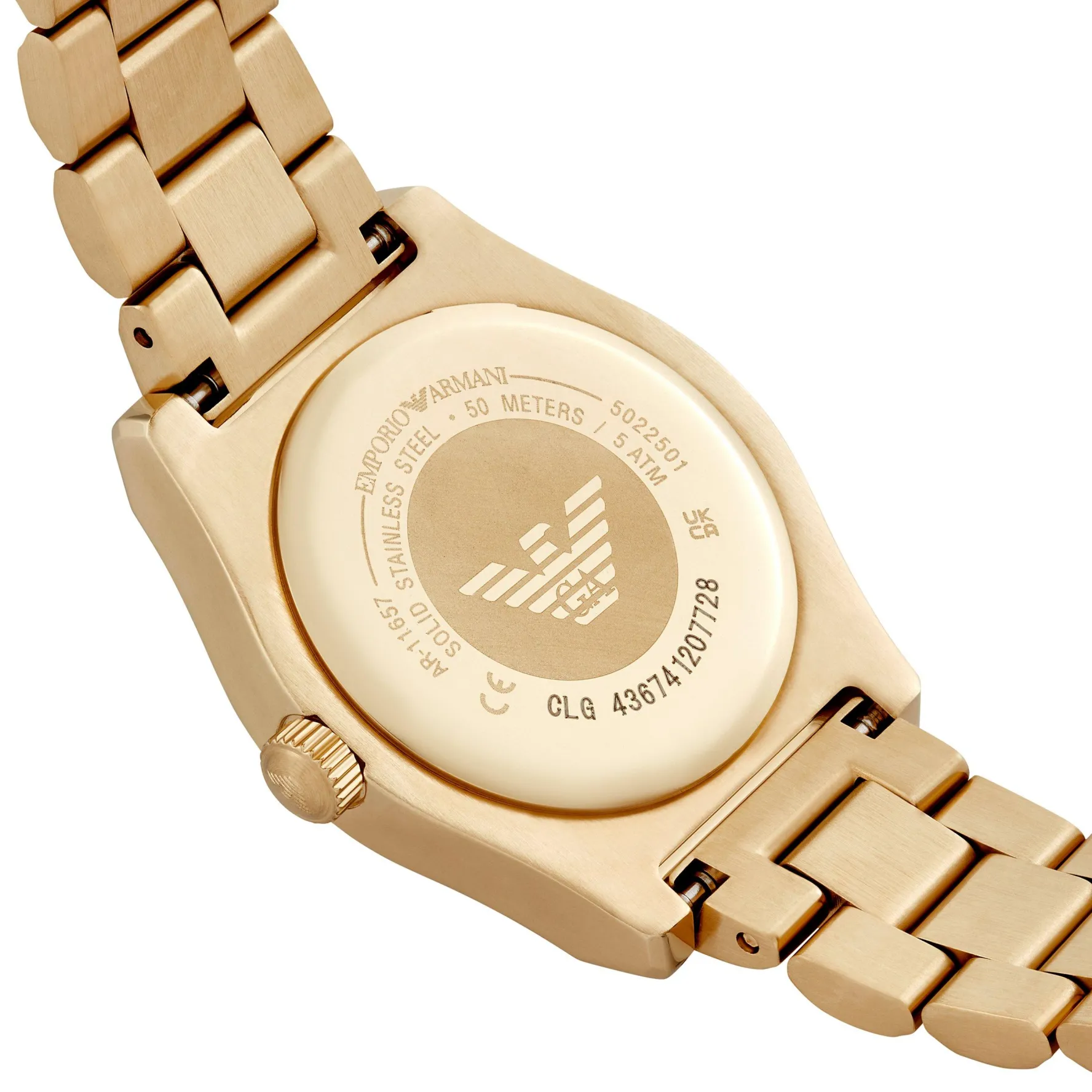 Emporio Armani 32mm Yellow Gold Tone Ladies Watch