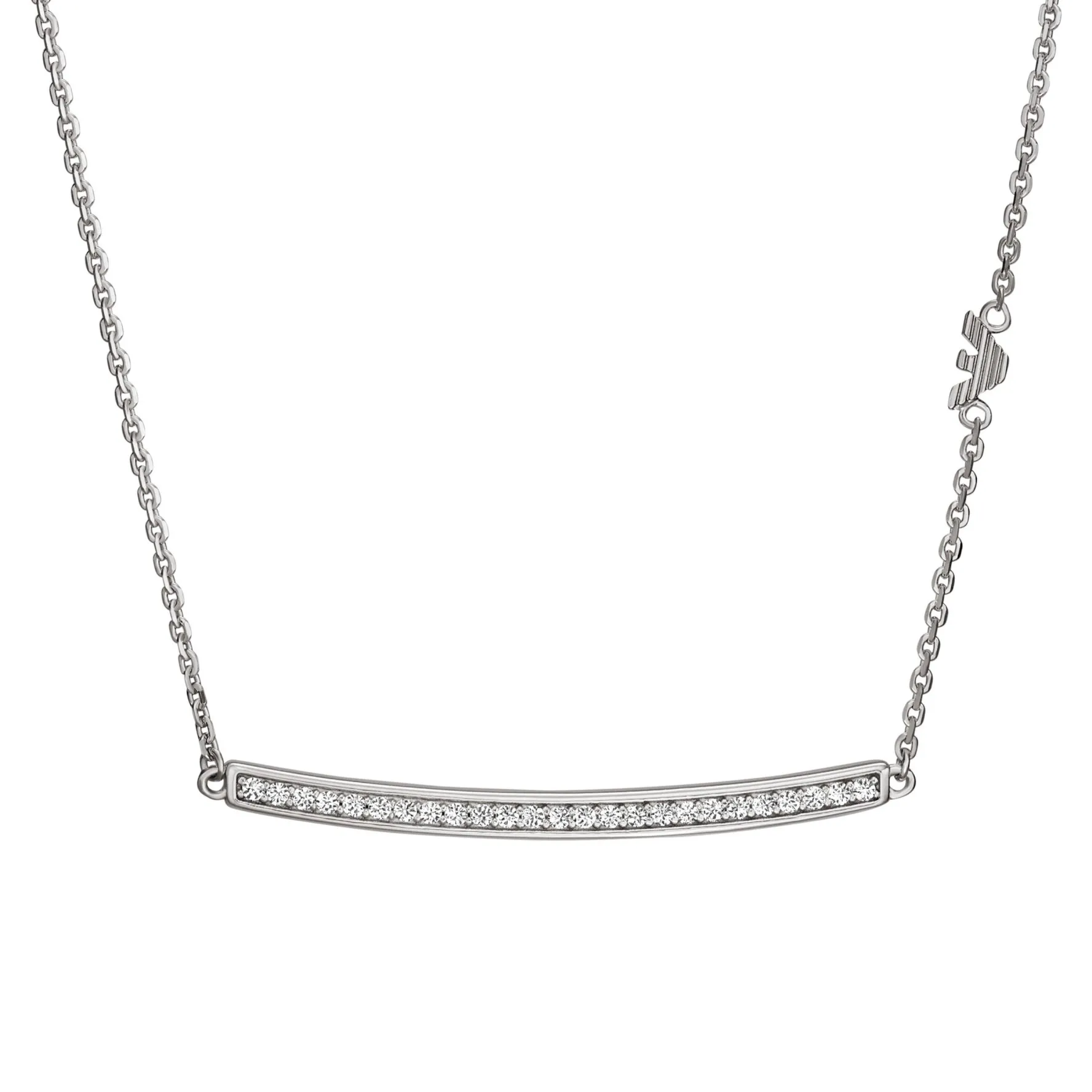 Emporio Armani Silver Cubic Zirconia Necklace