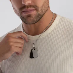 Emporio Armani Stainless Steel Dog Tag Pendant