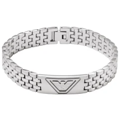 Emporio Armani Stainless Steel Eagle Logo Bracelet