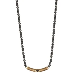 Emporio Armani Stainless Steel Black Necklace