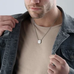 Emporio Armani Stainless Steel Logo Men’s Necklace
